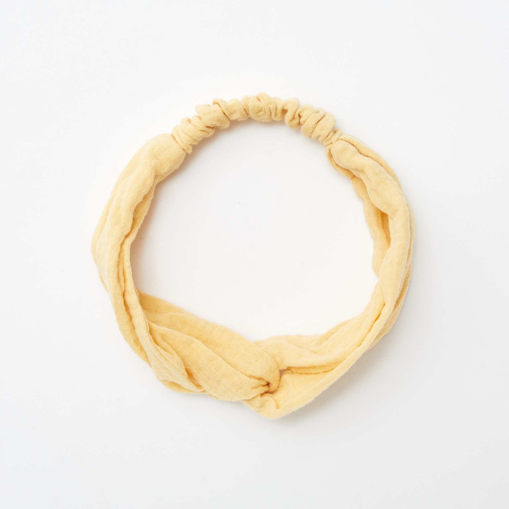 Bandeau en gaze de coton JAUNE