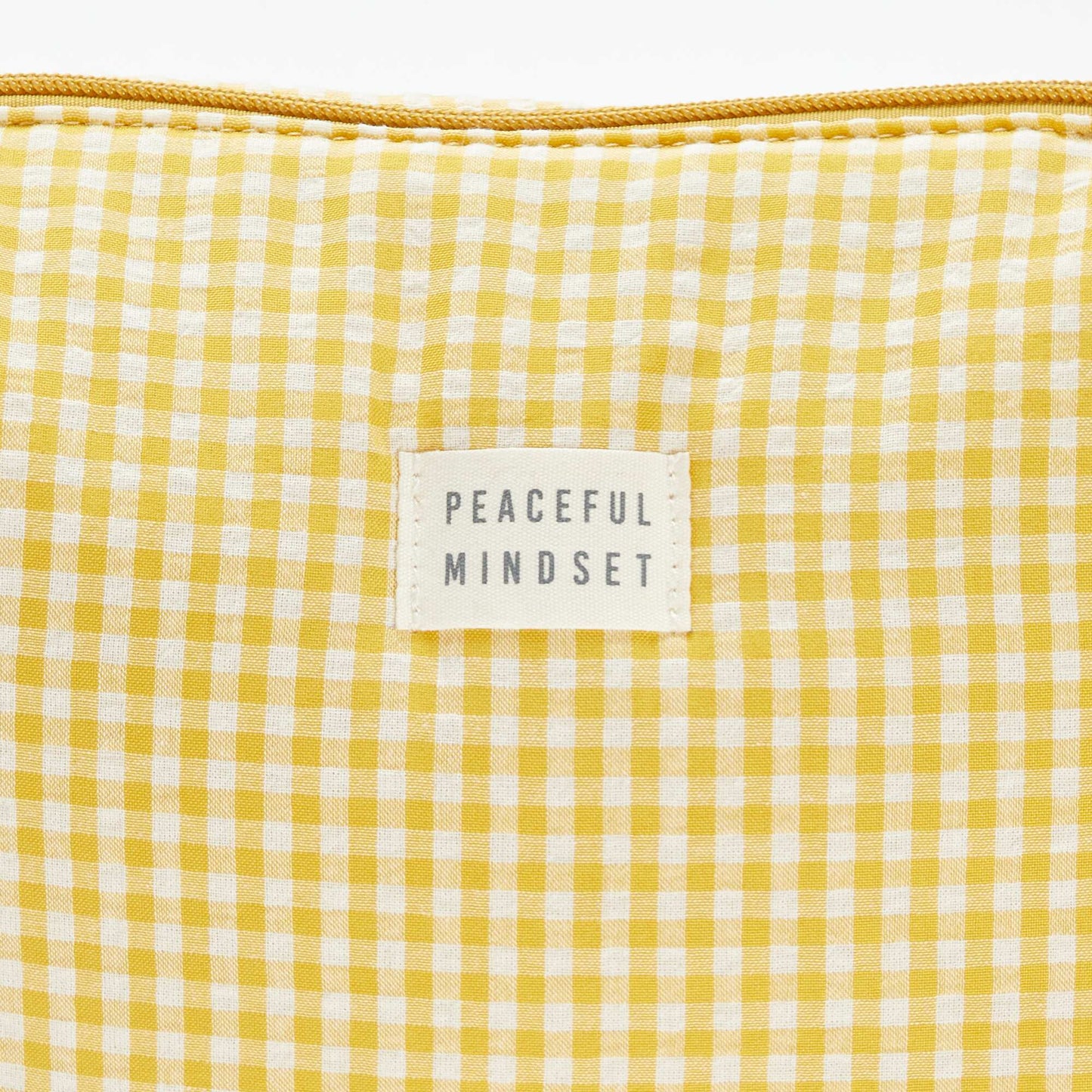 Trousse de toilettes vichy à froufrous JAUNE