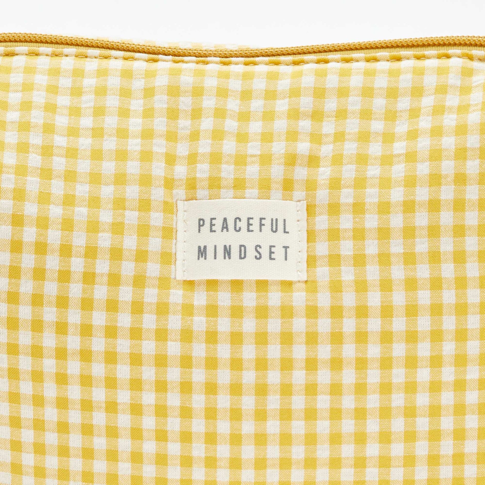 Trousse de toilettes vichy à froufrous JAUNE