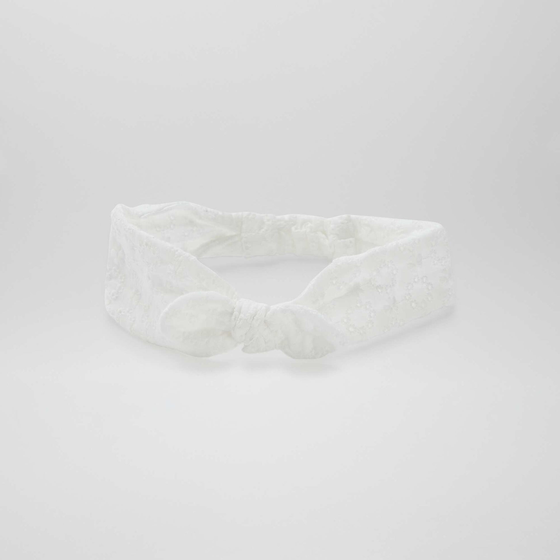 Bandeau broderie anglaise BLANC