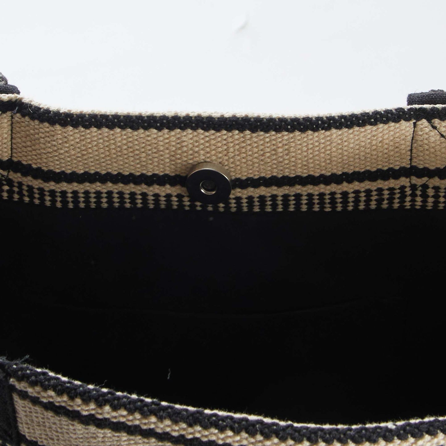 Sac cabas à imprimé rayures NOIR