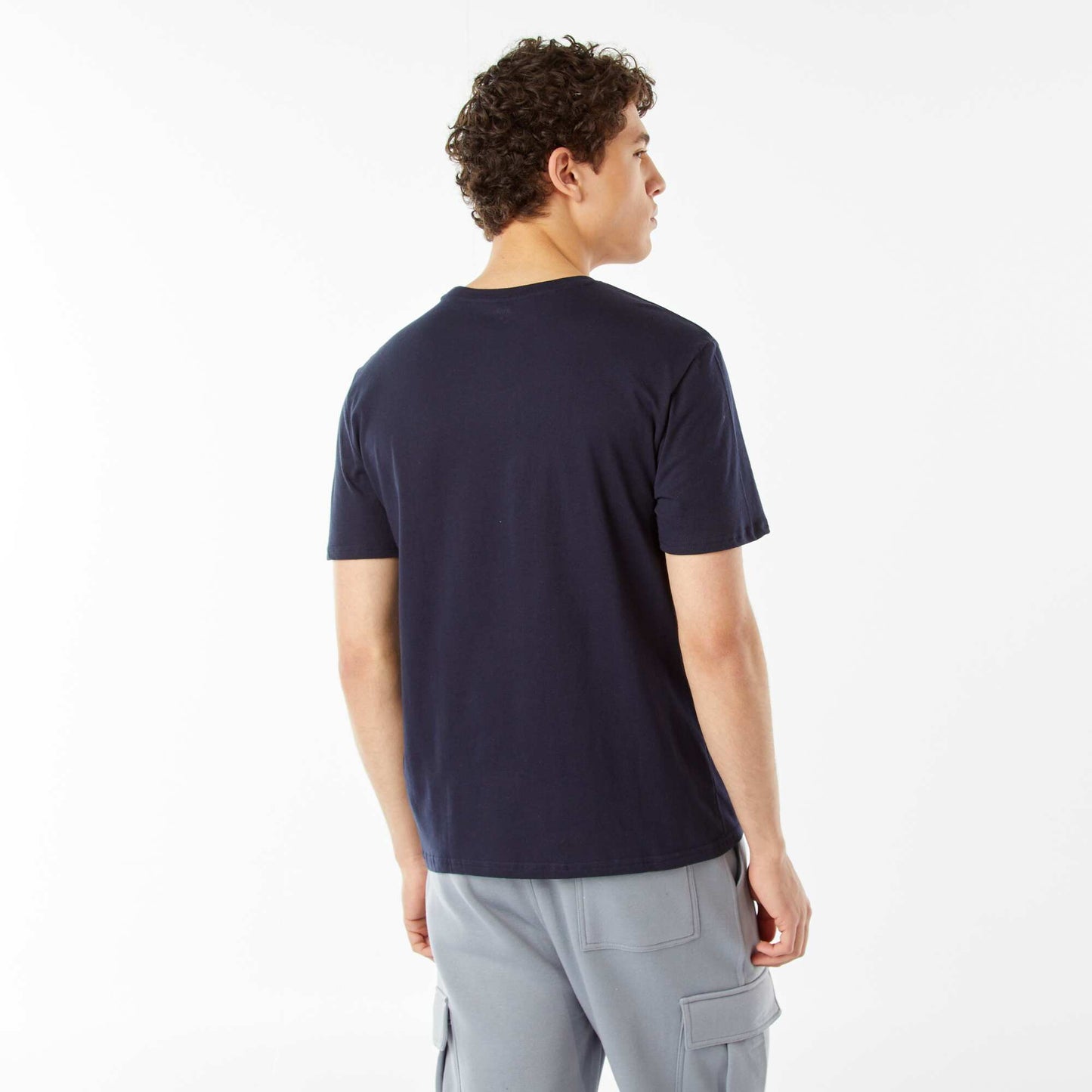 Tee-shirt imprimé à messages BLEU