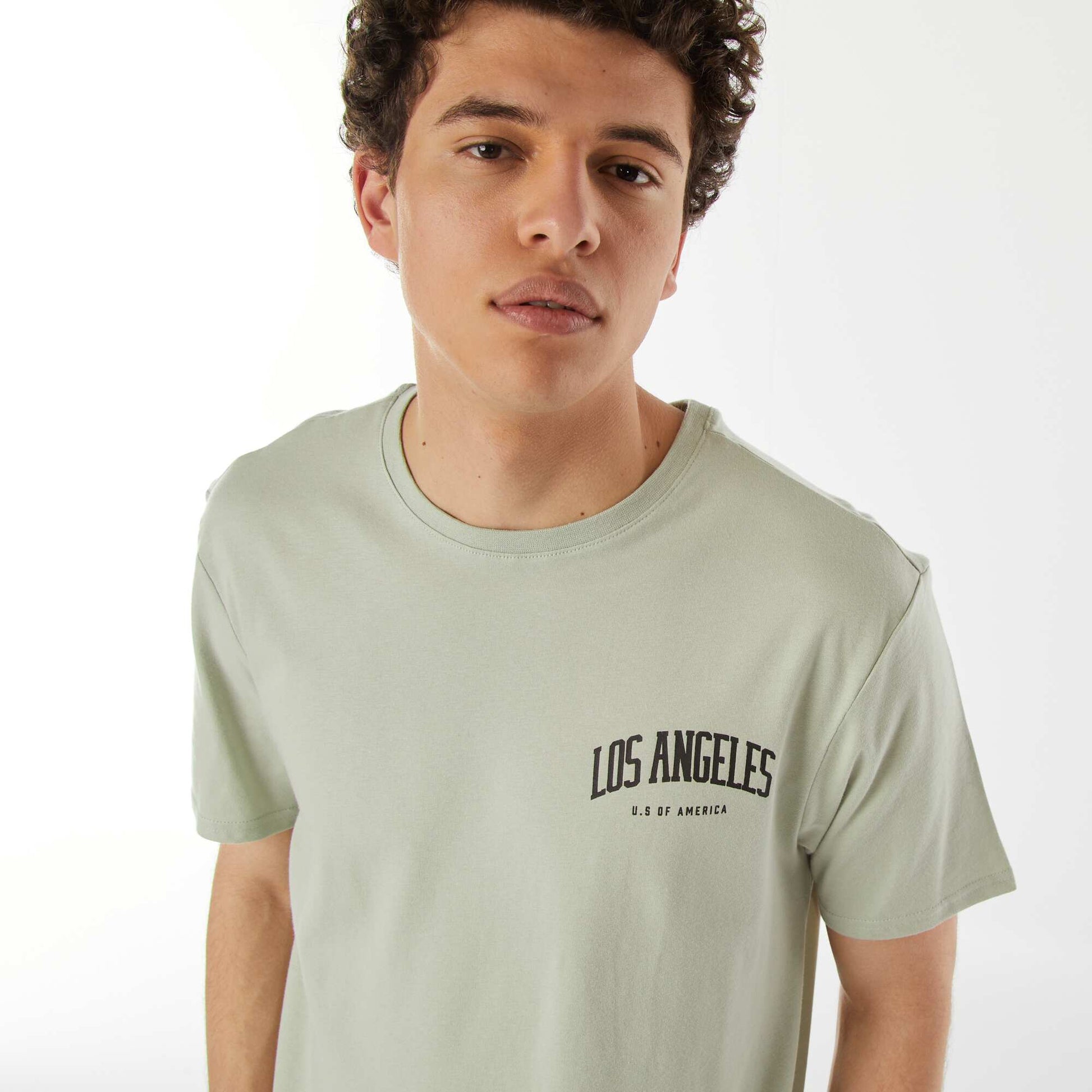 Tee-shirt imprimé à messages VERT