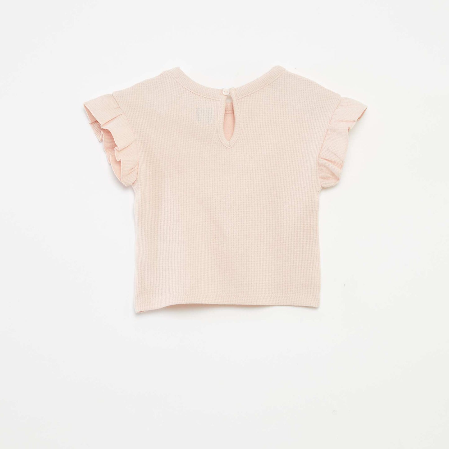 Ensemble t-shirt + short + bob en maille gaufrée - 3 pièces ROSE