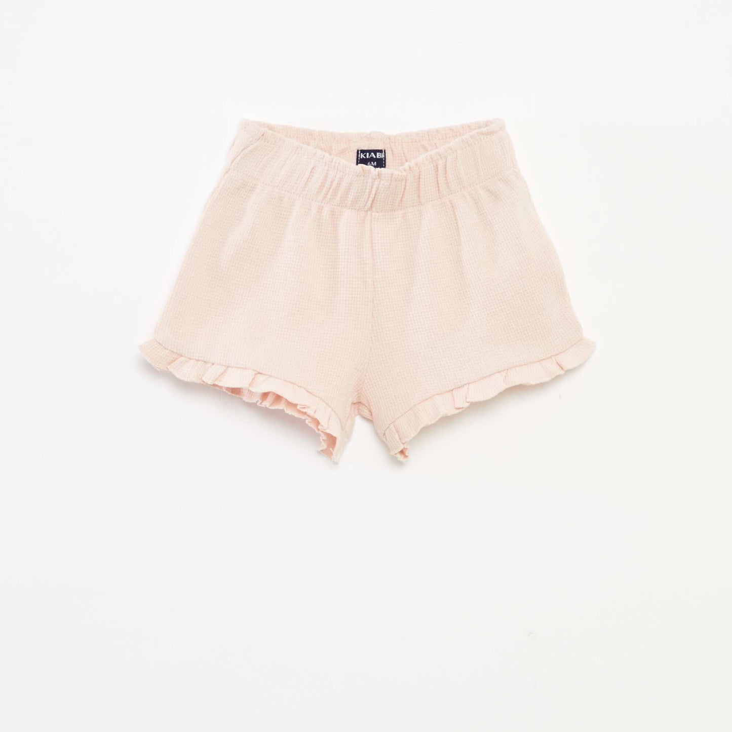 Ensemble t-shirt + short + bob en maille gaufrée - 3 pièces ROSE
