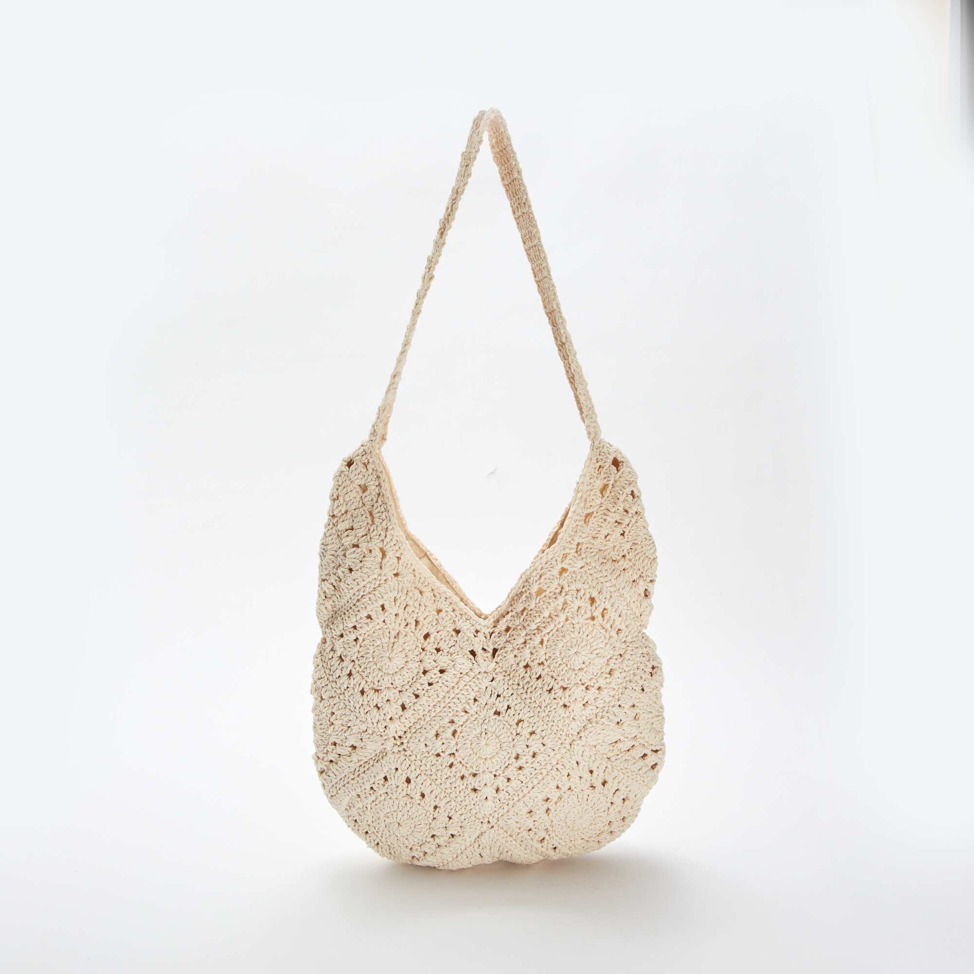 Sac en macrame casual BLANC