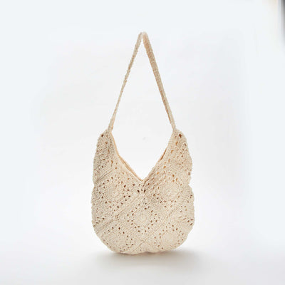 Sac en macrame casual BLANC