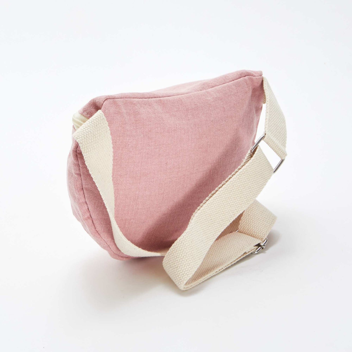 Grand sac banane avec étiquette tissée ROSE