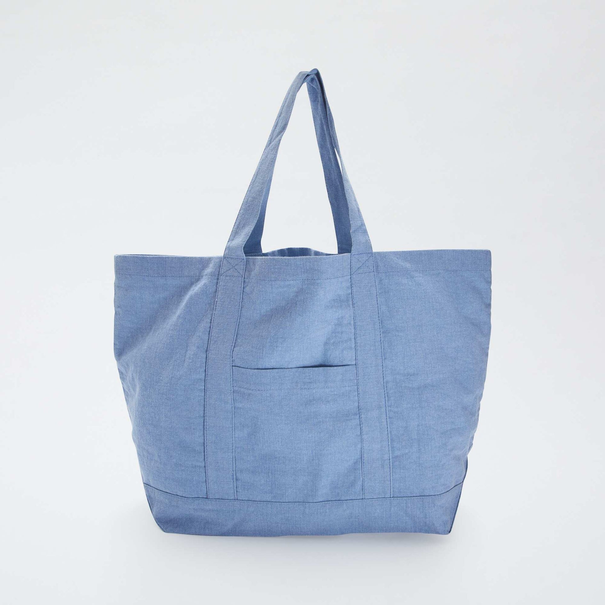 Cabas de plage extra-large en coton BLEU