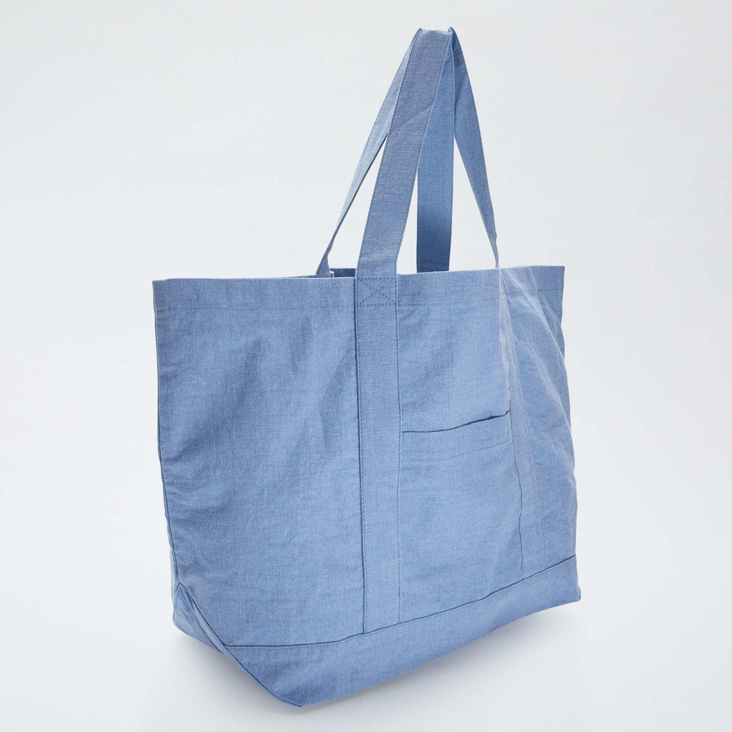 Cabas de plage extra-large en coton BLEU