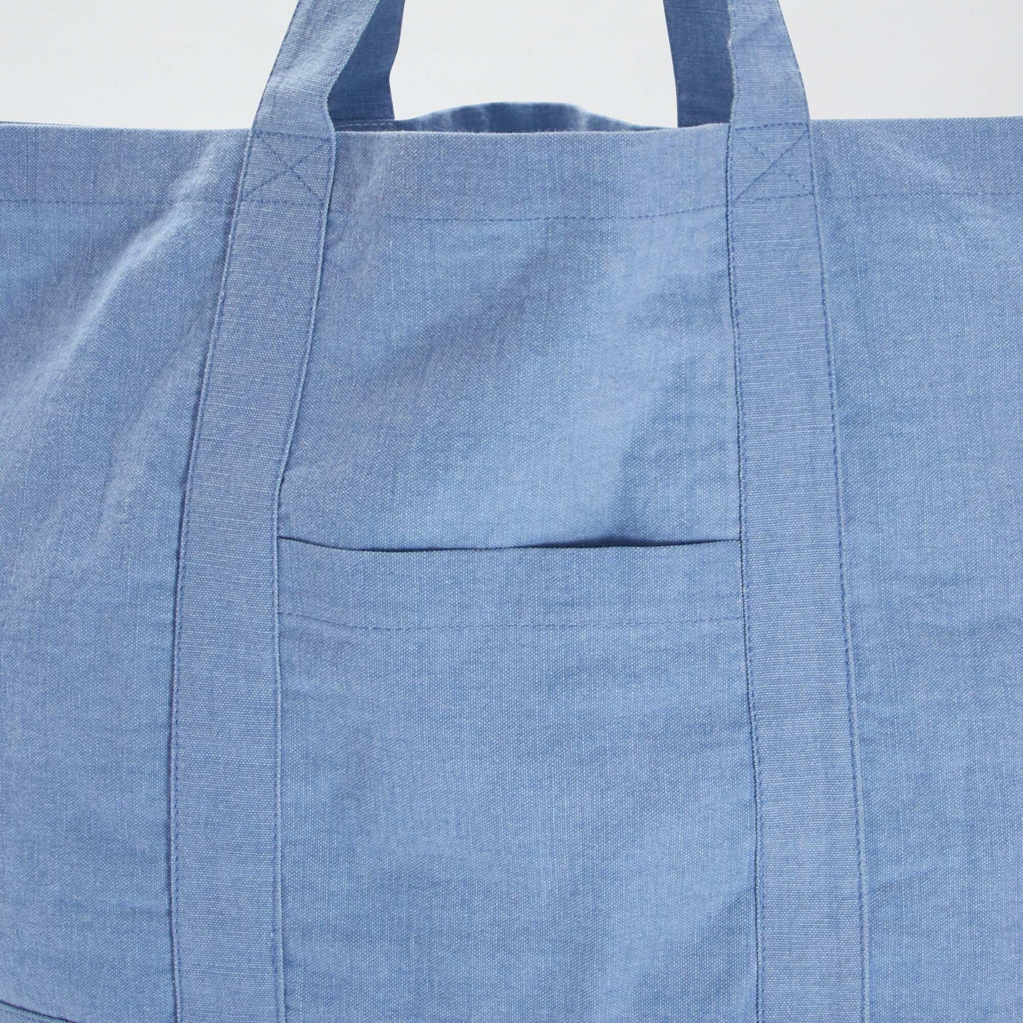 Cabas de plage extra-large en coton BLEU
