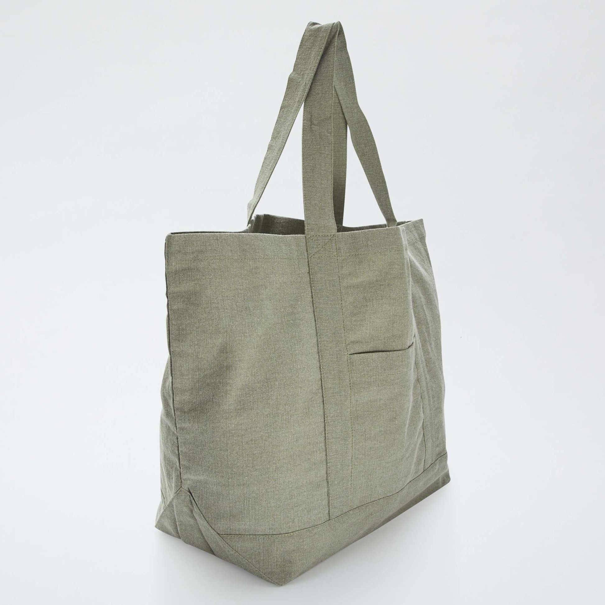 Cabas de plage extra-large en coton KAKI