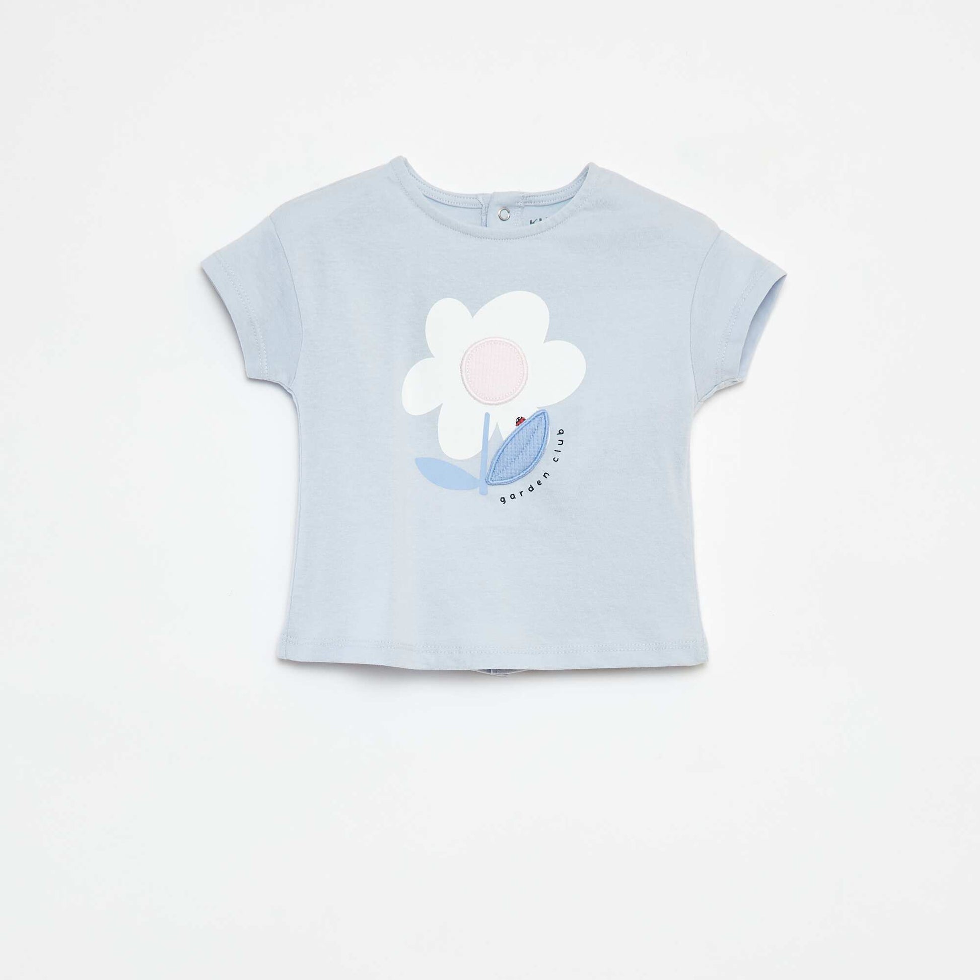 T-shirt à manches courtes avec animation BLEU