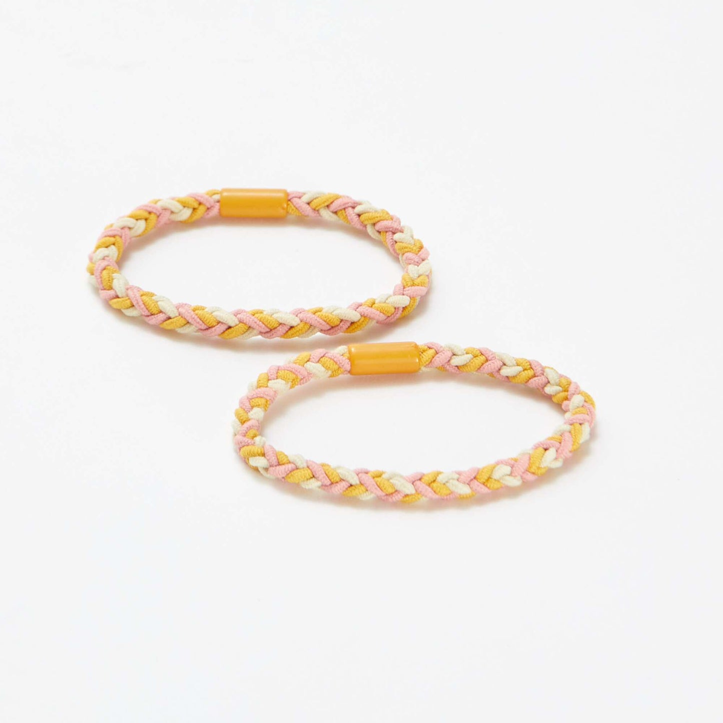 Lot de 2 élastiques + 2 pinces JAUNE