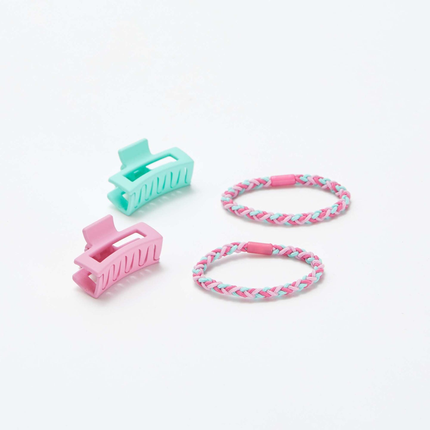 Lot de 2 élastiques + 2 pinces ROSE