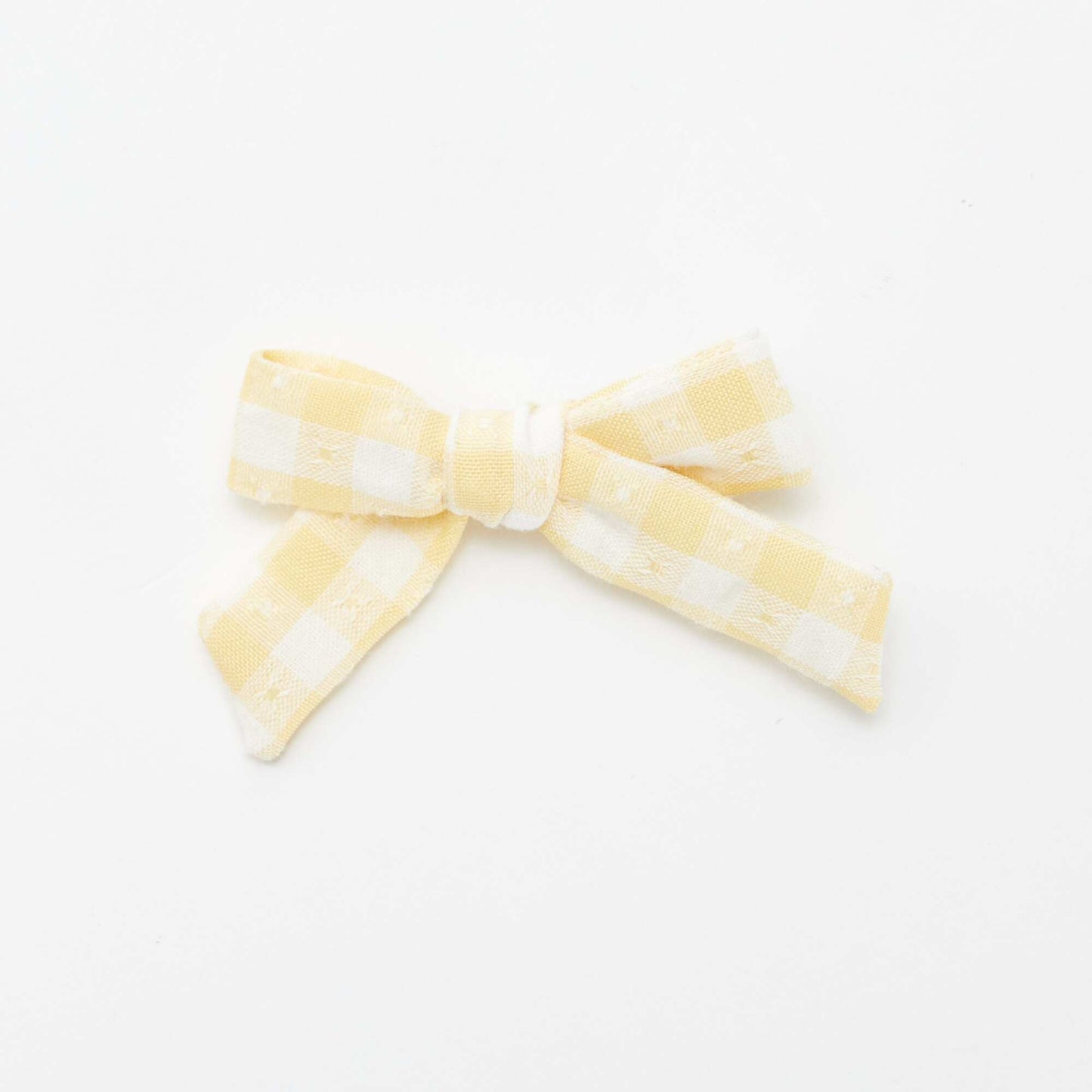 Pince à cheveux avec noeud fantaisies JAUNE