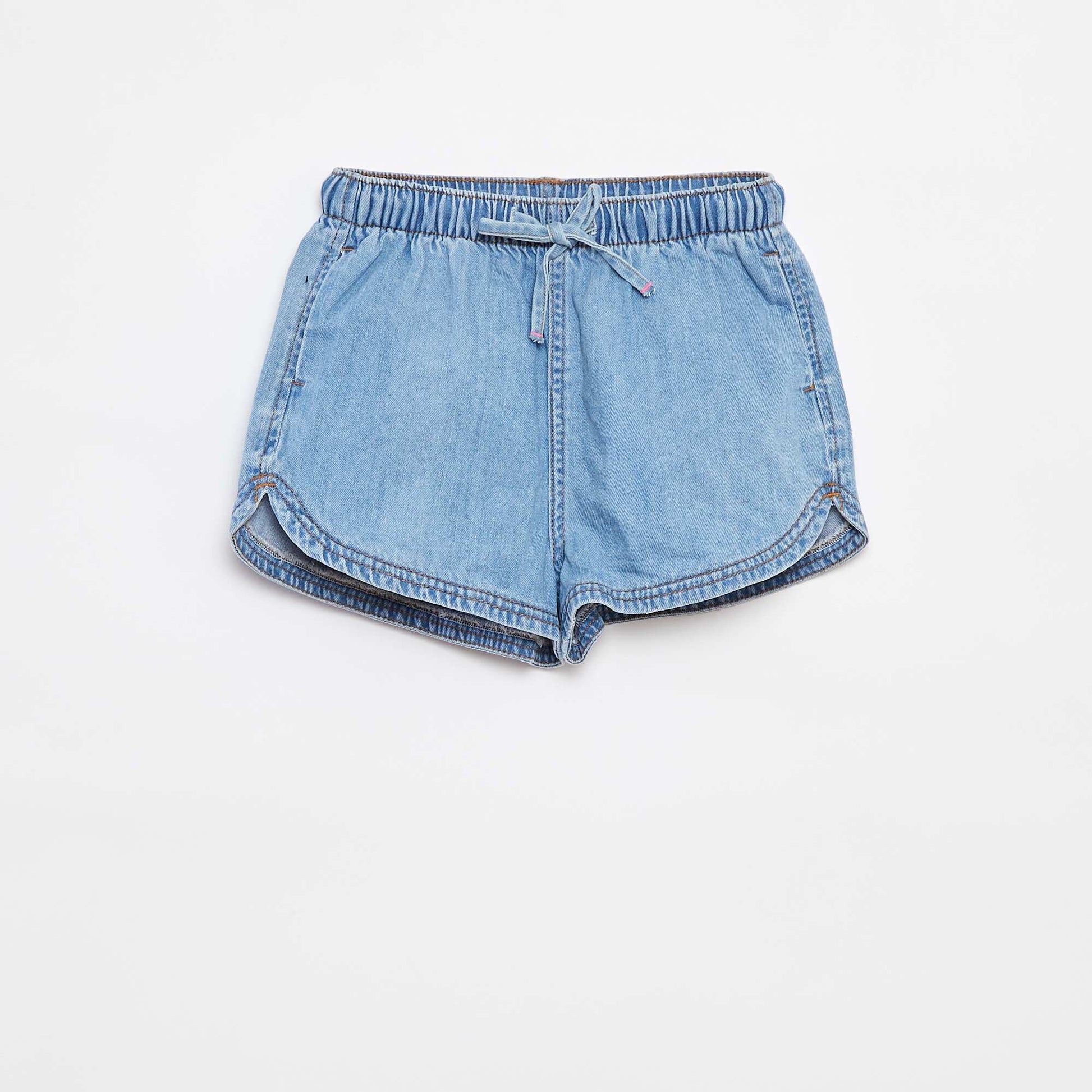 Short en jean uni BLEU