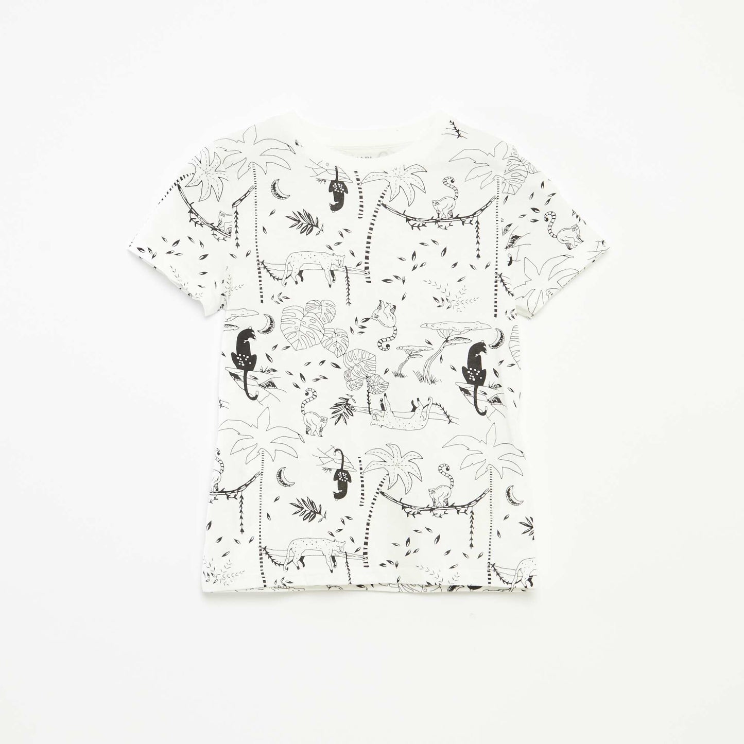 Lot de 2 t-shirts à manches courtes et col rond BLANC