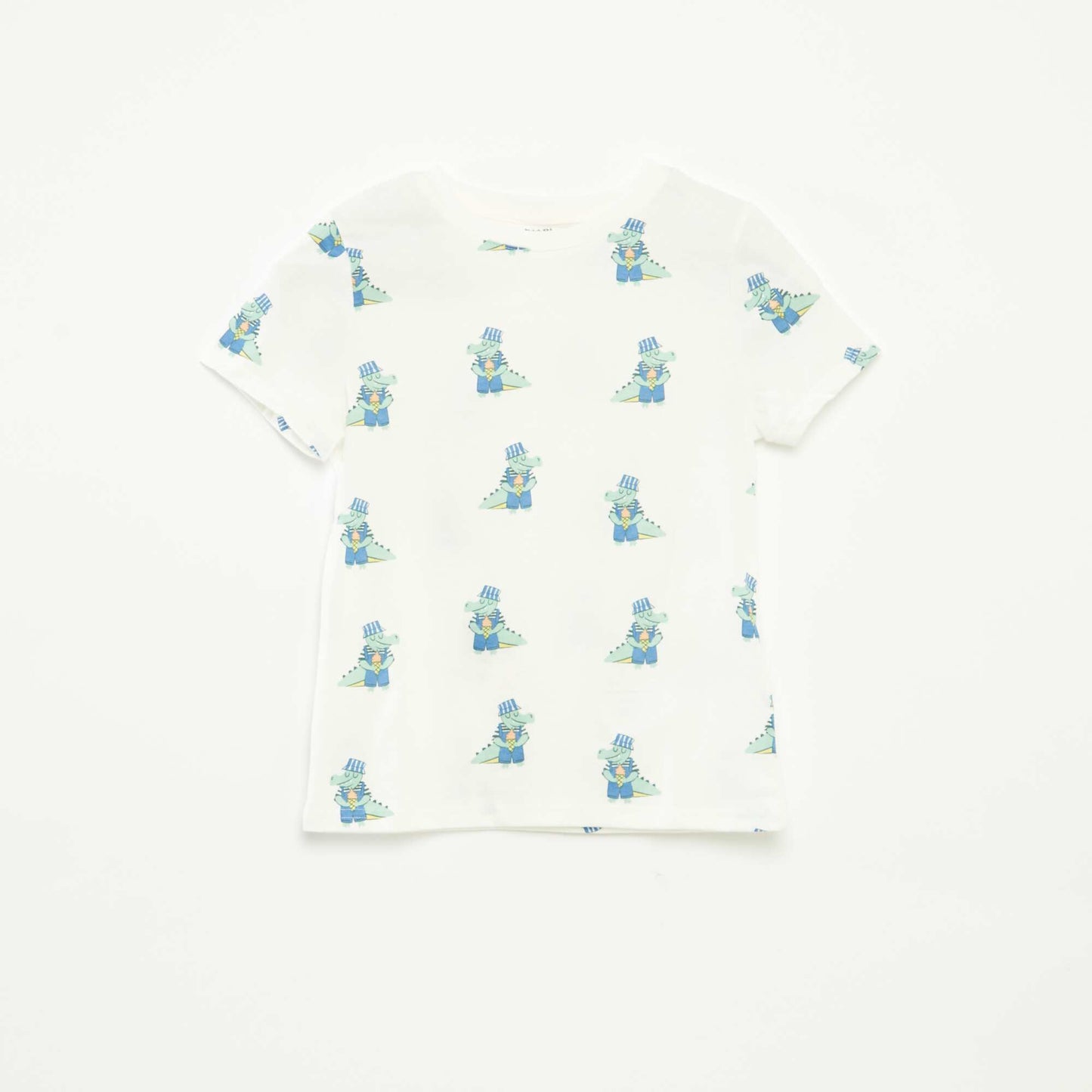 Lot de 2 t-shirts à manches courtes et col rond BLANC