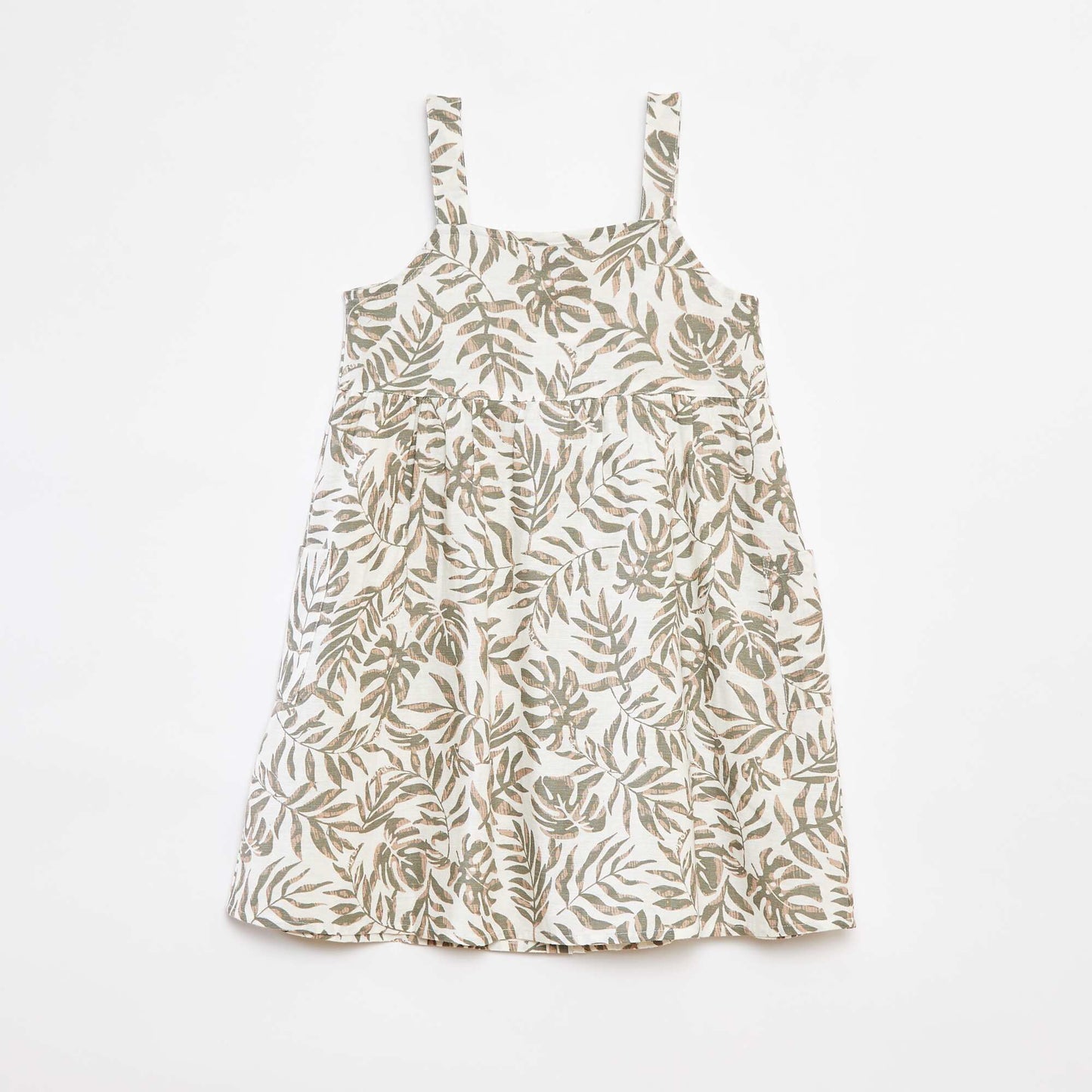 Robe en lin mélangé à ouverture boutonnée BLANC