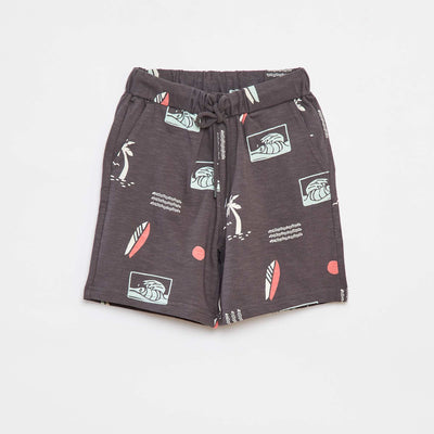 Short en molleton léger NOIR