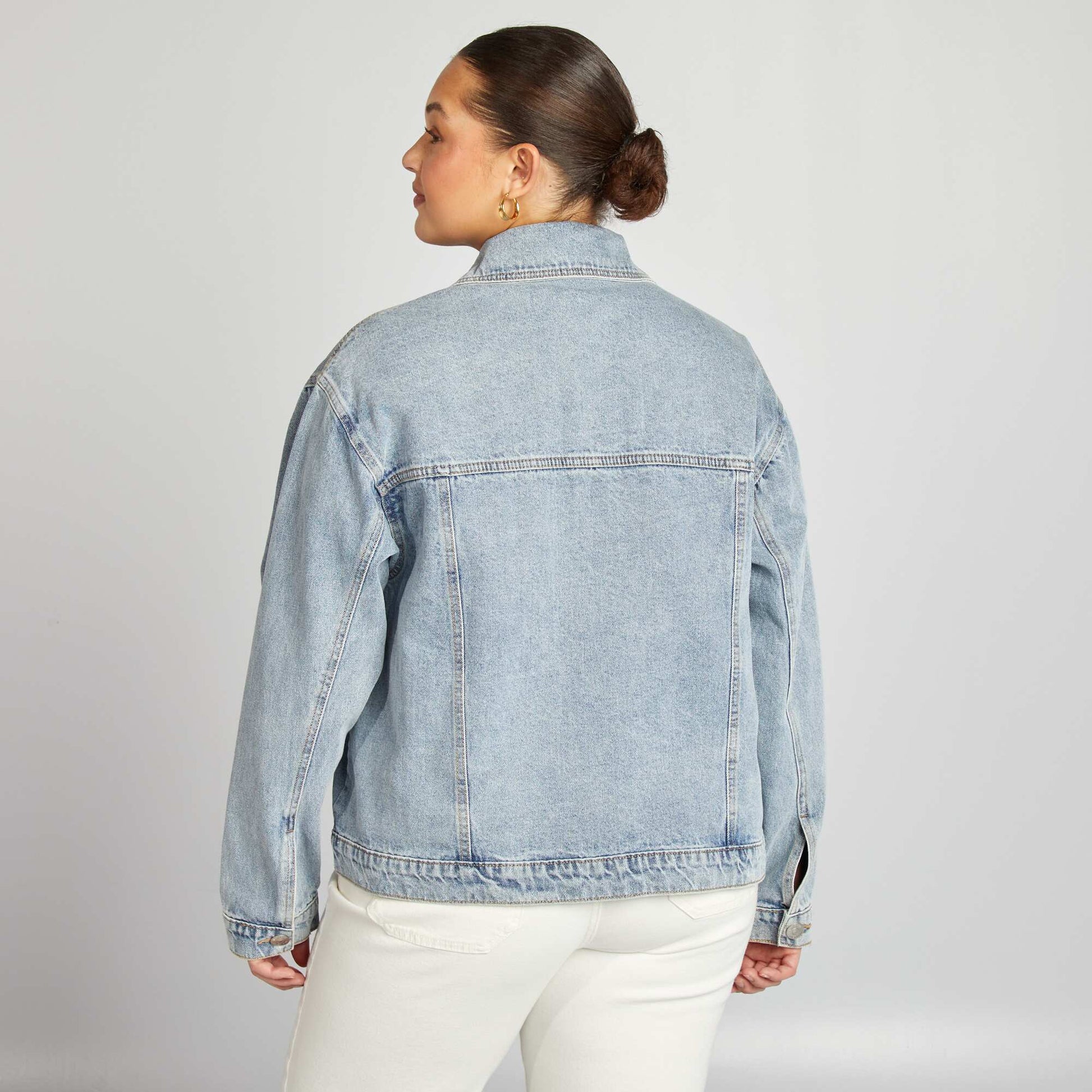 Veste en jean à manches longues BLEU
