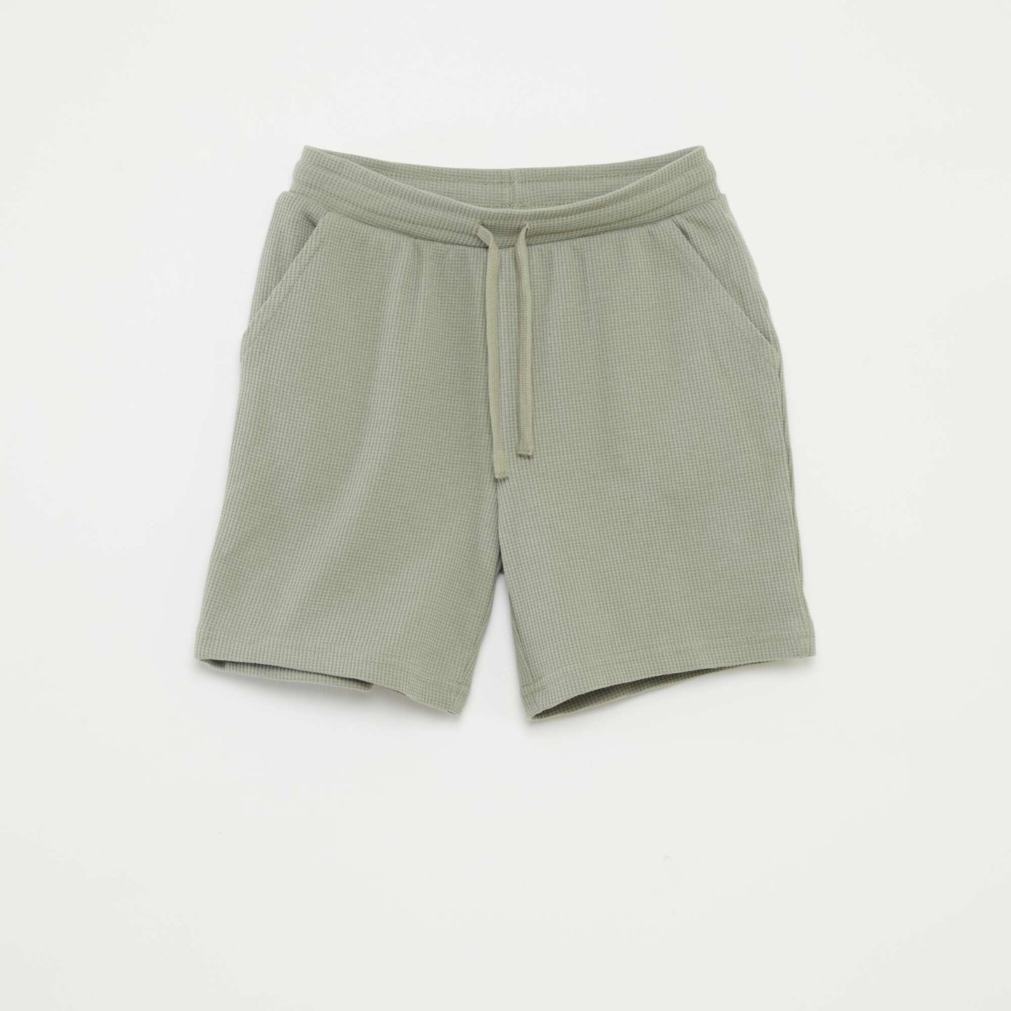 Short uni en maille gaufrée VERT