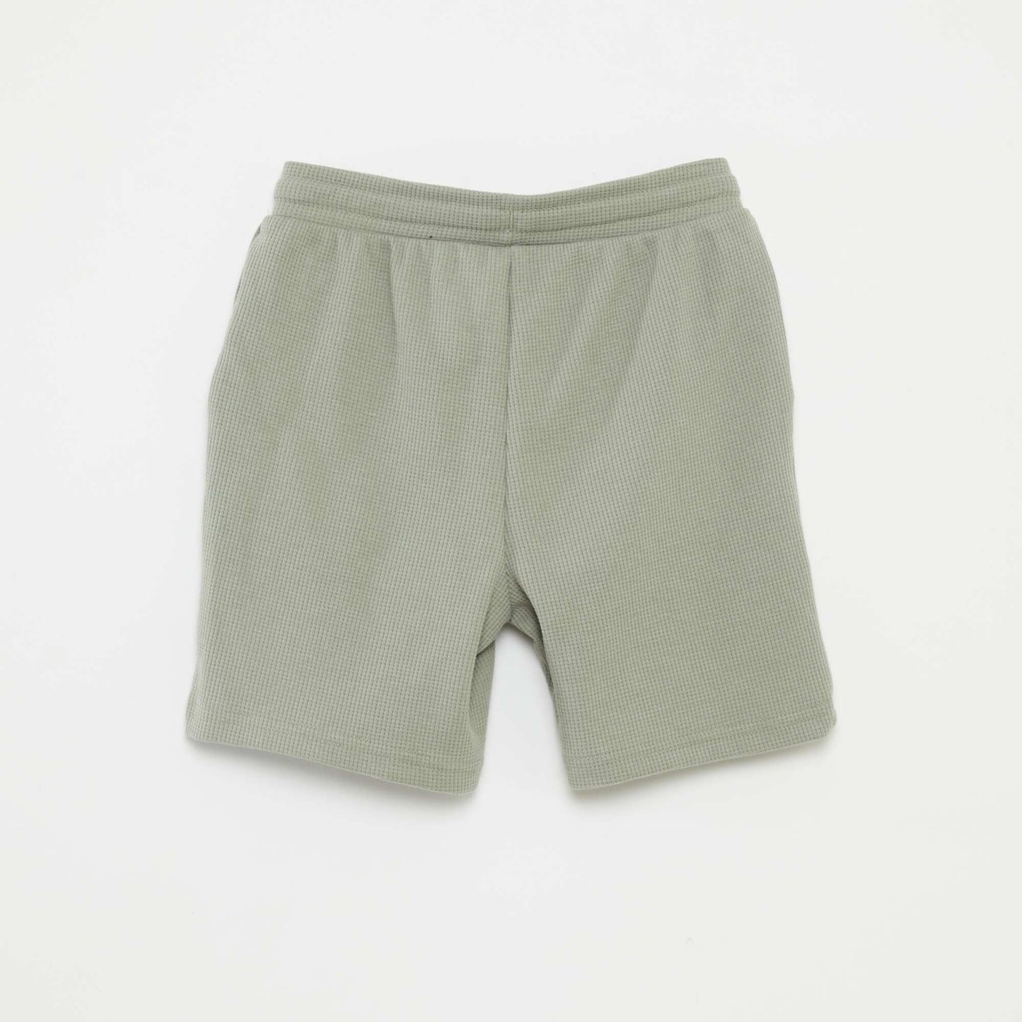 Short uni en maille gaufrée VERT