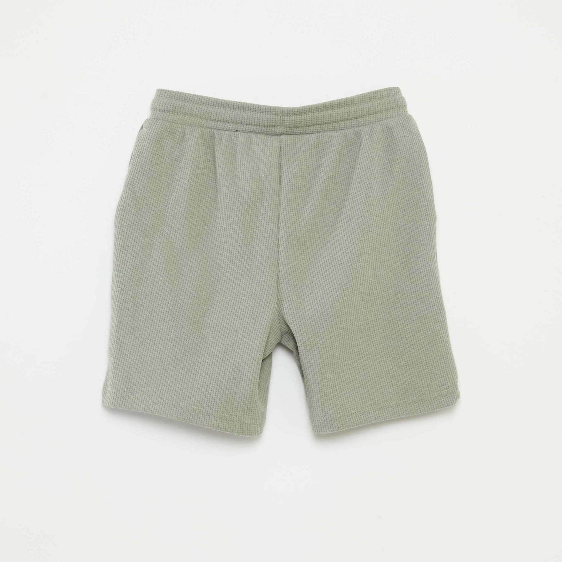 Short uni en maille gaufrée VERT