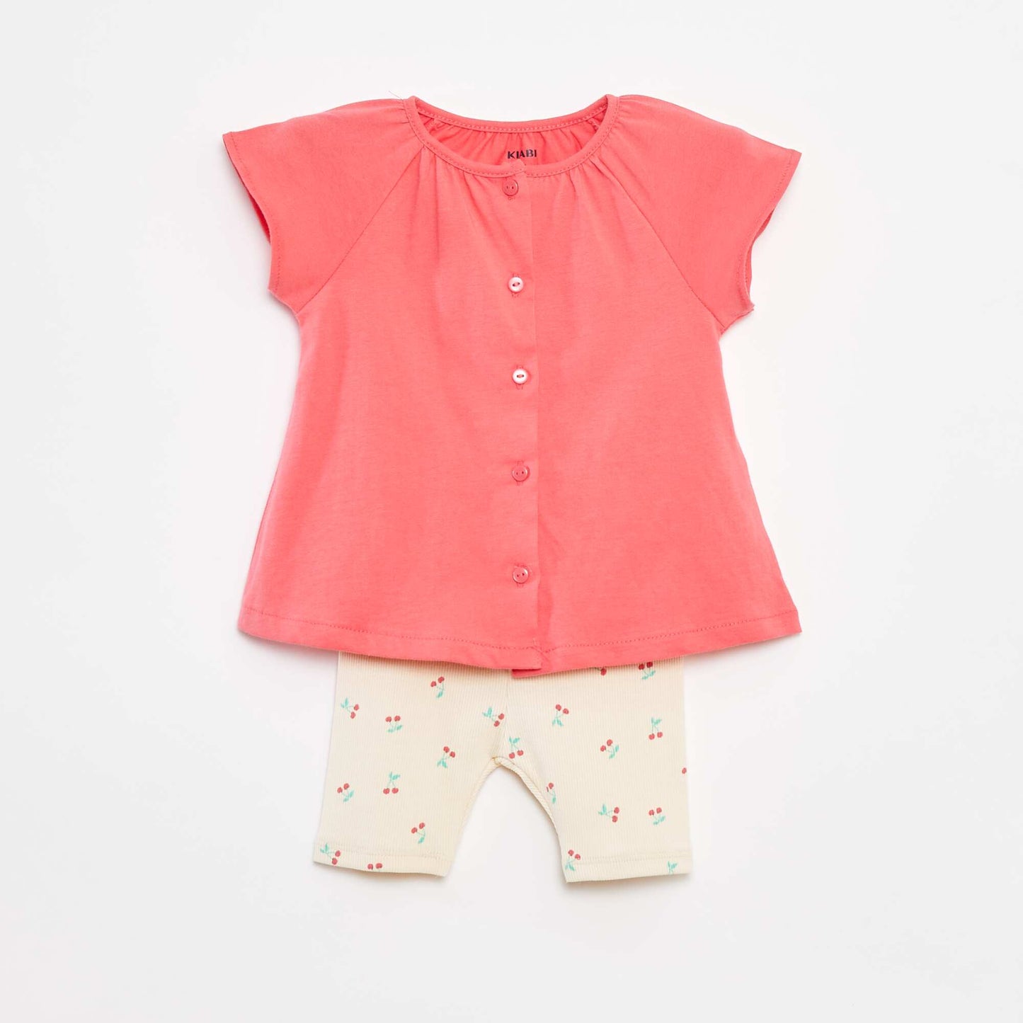 Ensemble 2 pièces tee-shirt + legging imprimé ROSE