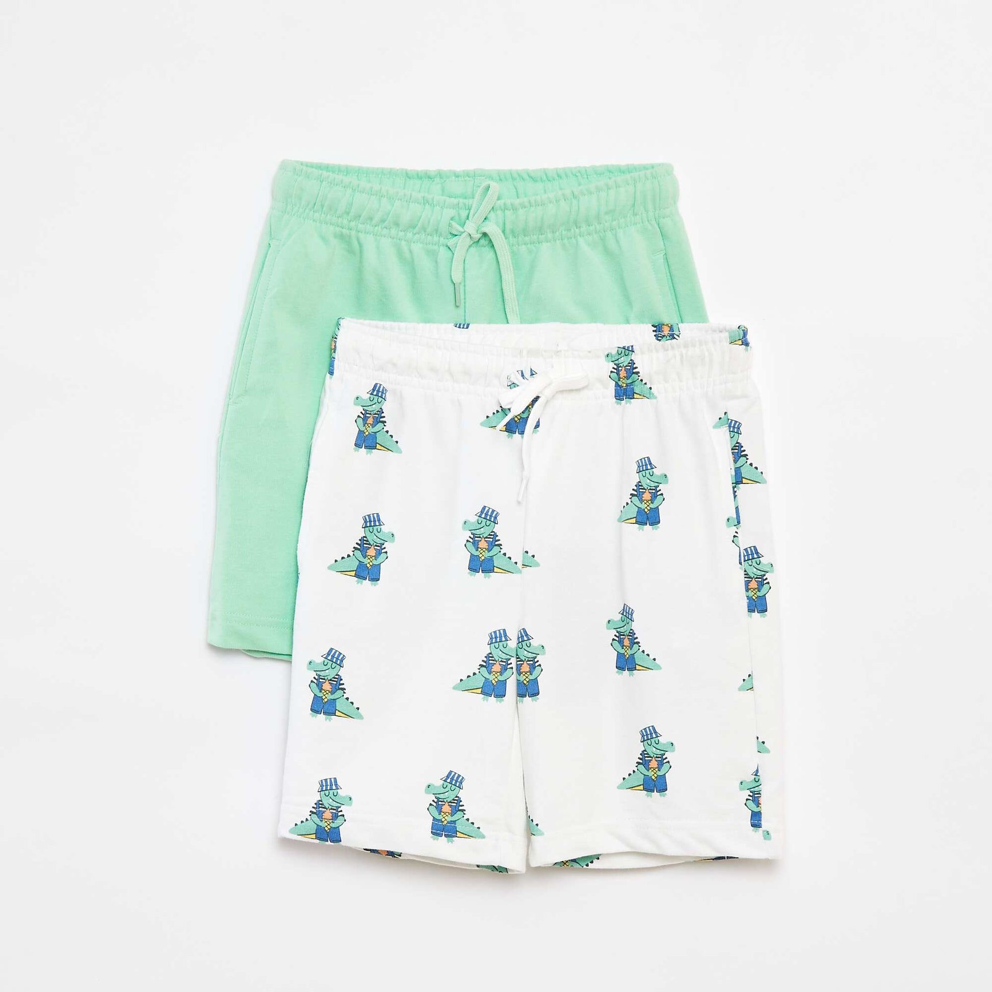 Lot de 2 shorts en molleton BLANC