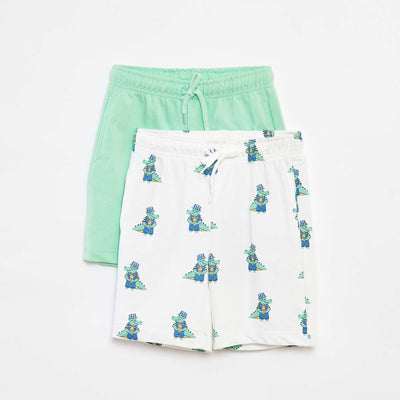 Lot de 2 shorts en molleton BLANC