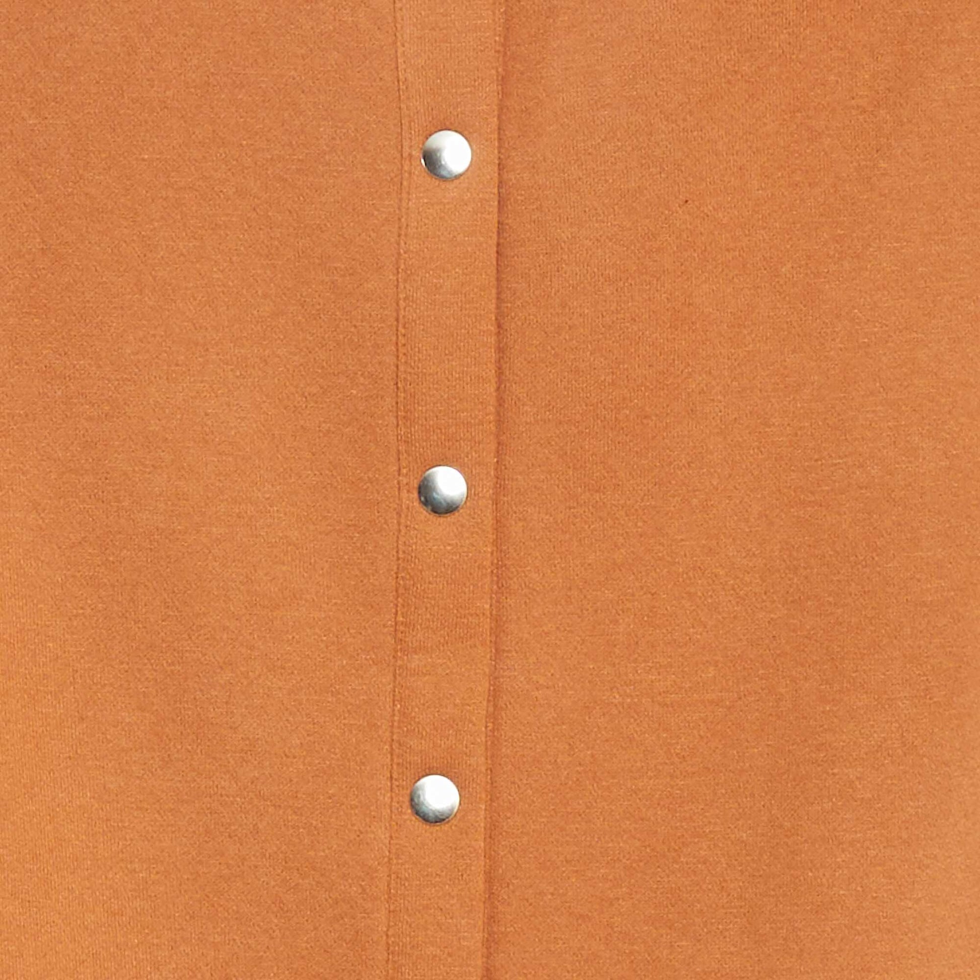 Gilet à manches longues avec ouverture pressions MARRON