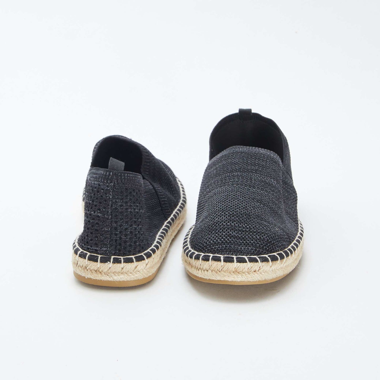 Espadrilles en matière textile fantaisie NOIR