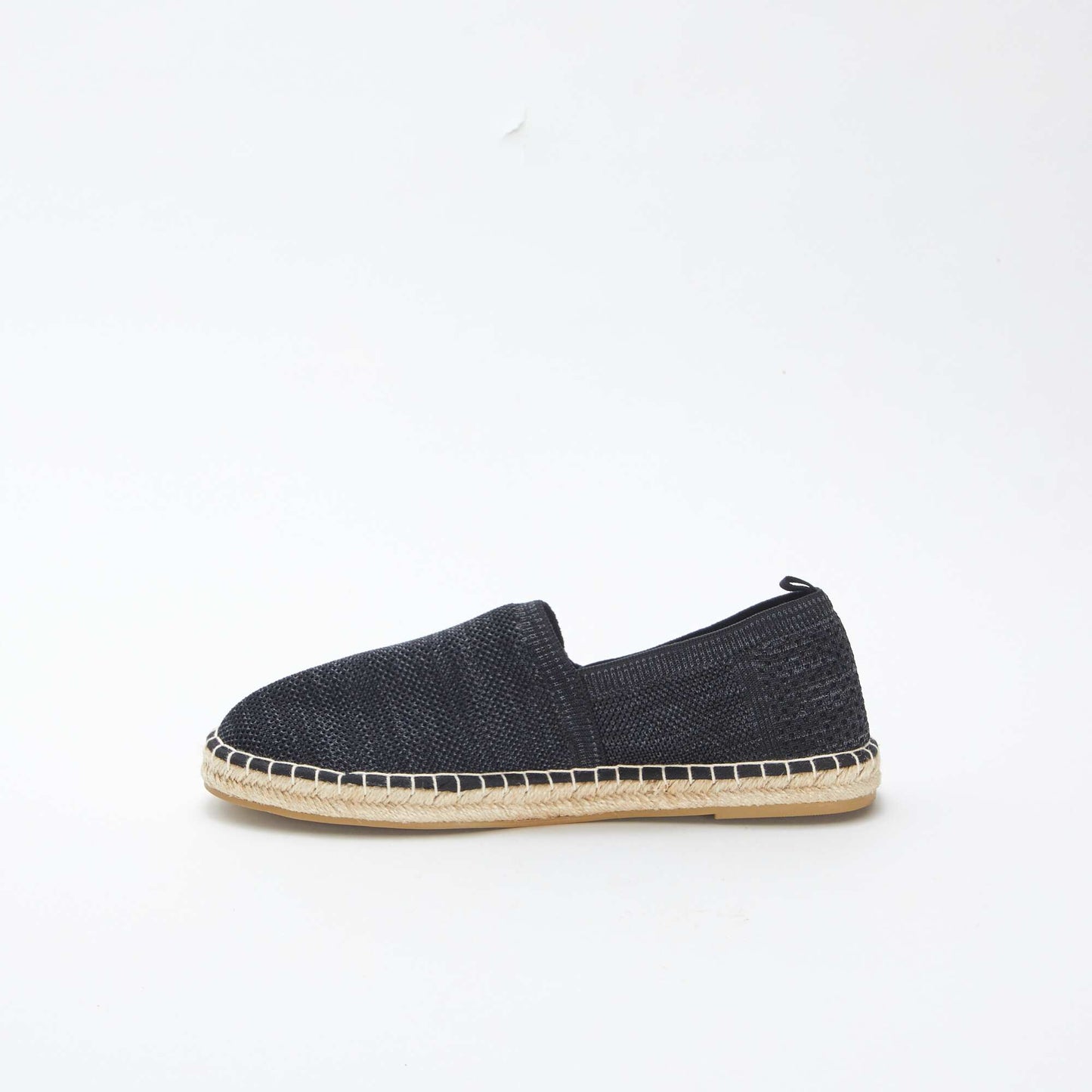 Espadrilles en matière textile fantaisie NOIR
