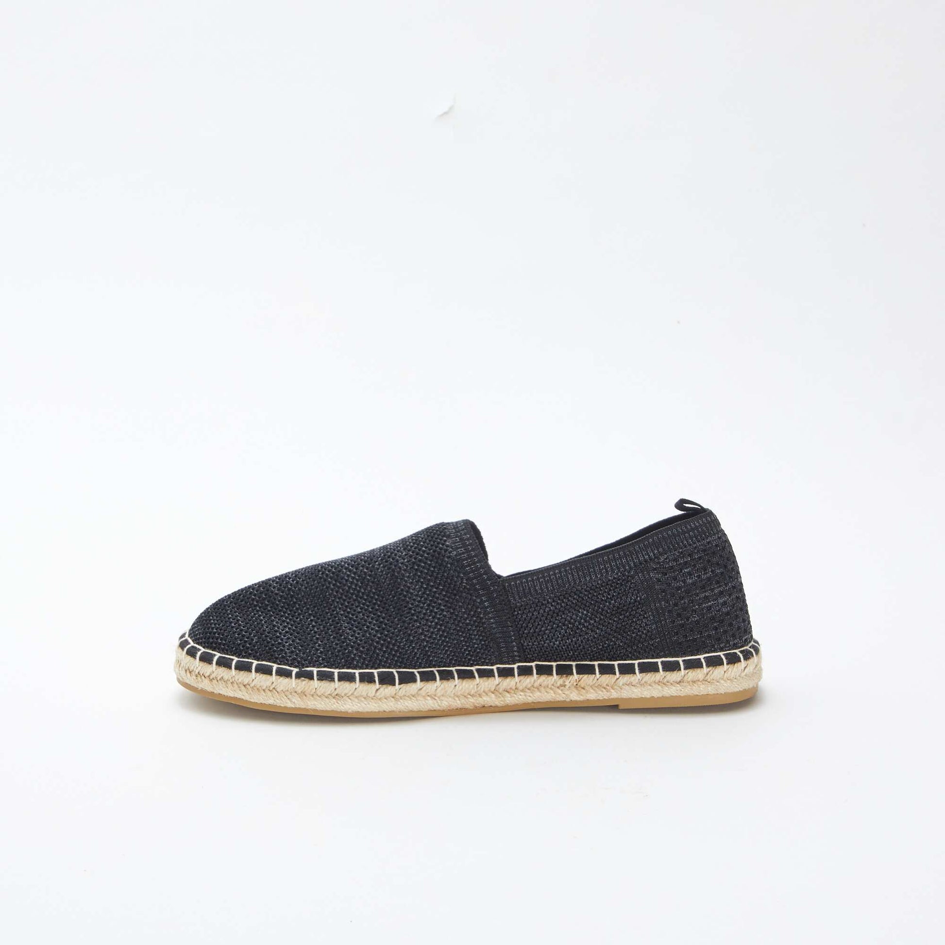 Espadrilles en matière textile fantaisie NOIR