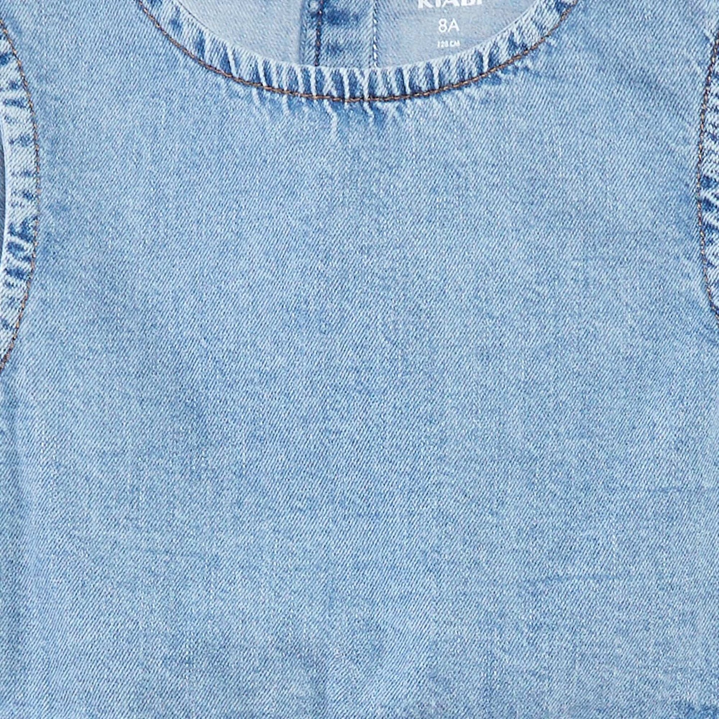 Top sans manches en denim BLEU