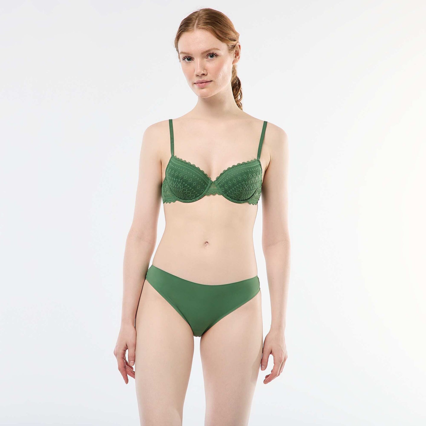 Soutien-gorge corbeille en dentelle VERT