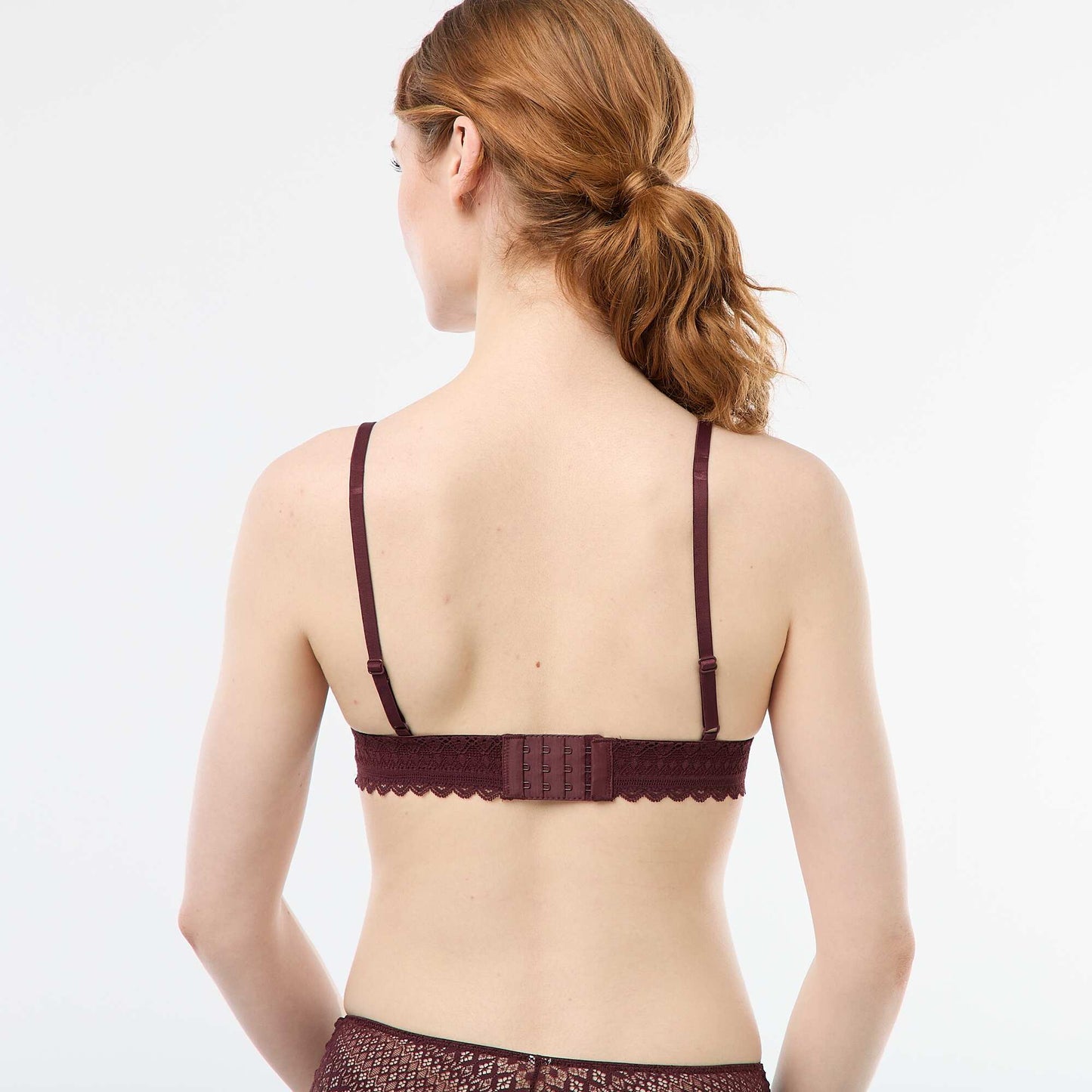 Soutien-gorge triangle en dentelle MARRON