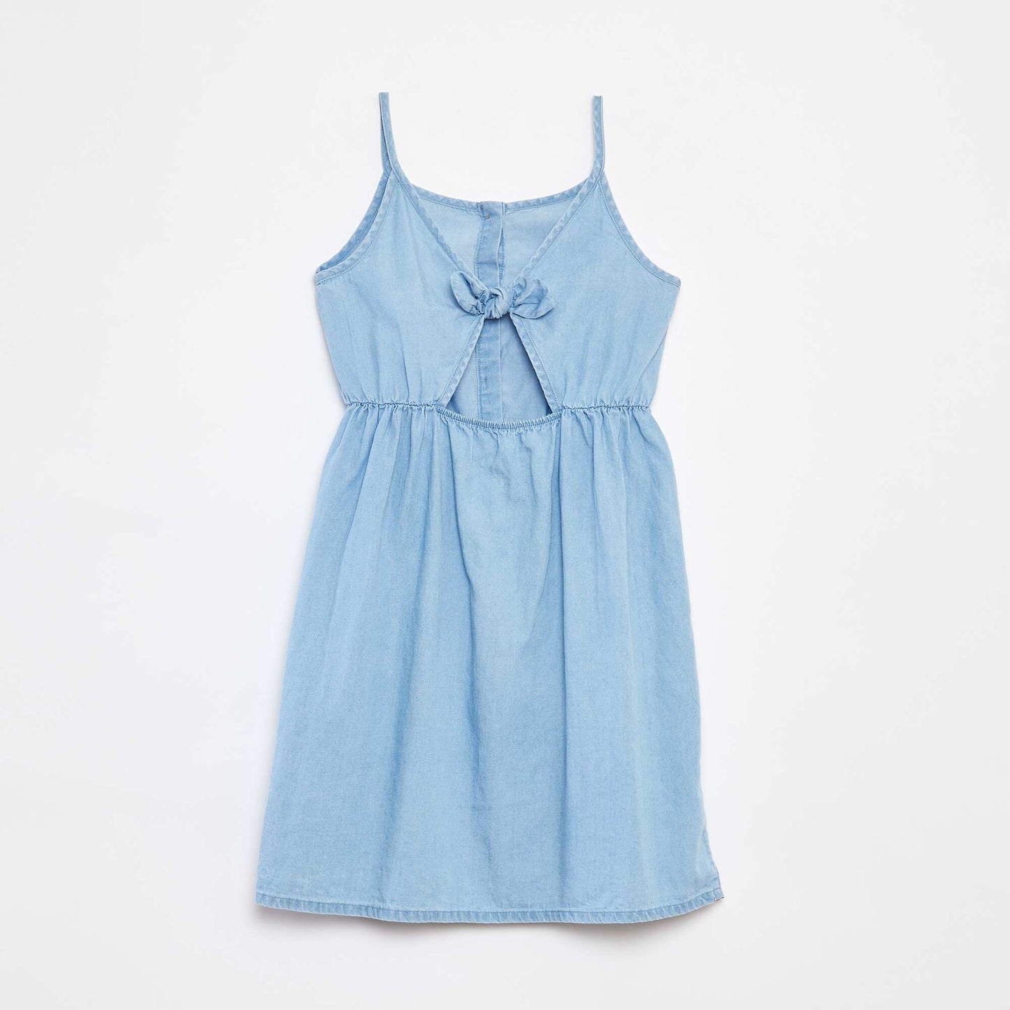 Robe à bretelles en tencel BLEU