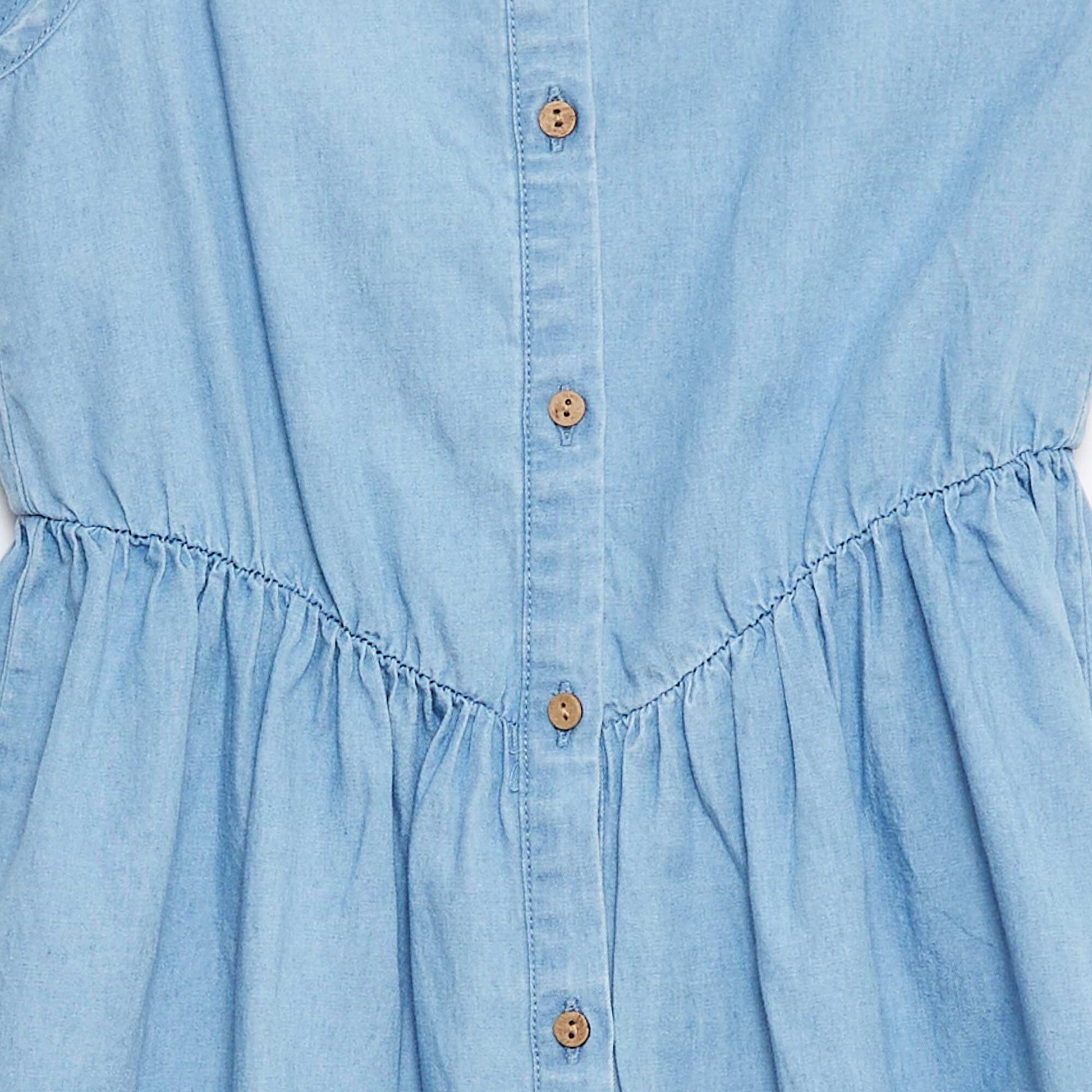 Robe à bretelles en tencel BLEU