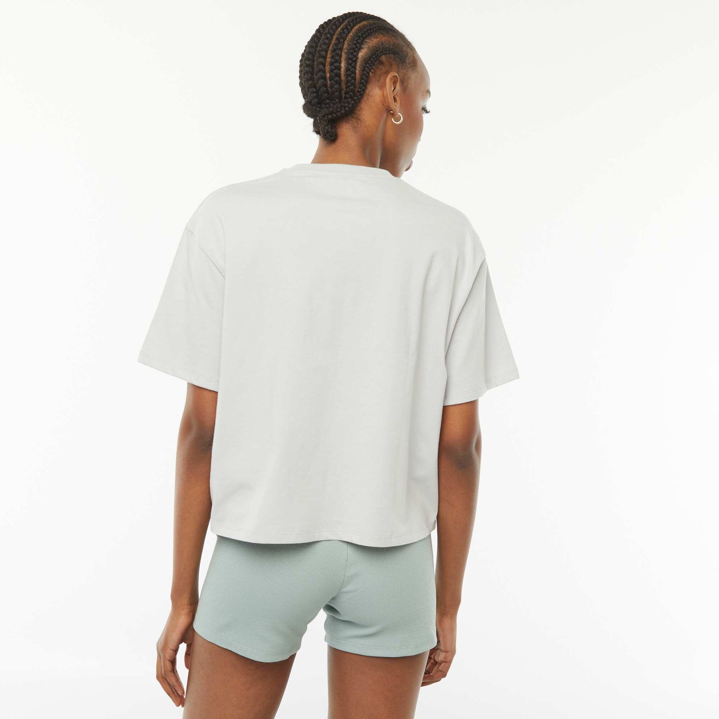 T-shirt crop-top 'Miami Heat' à manches courtes GRIS