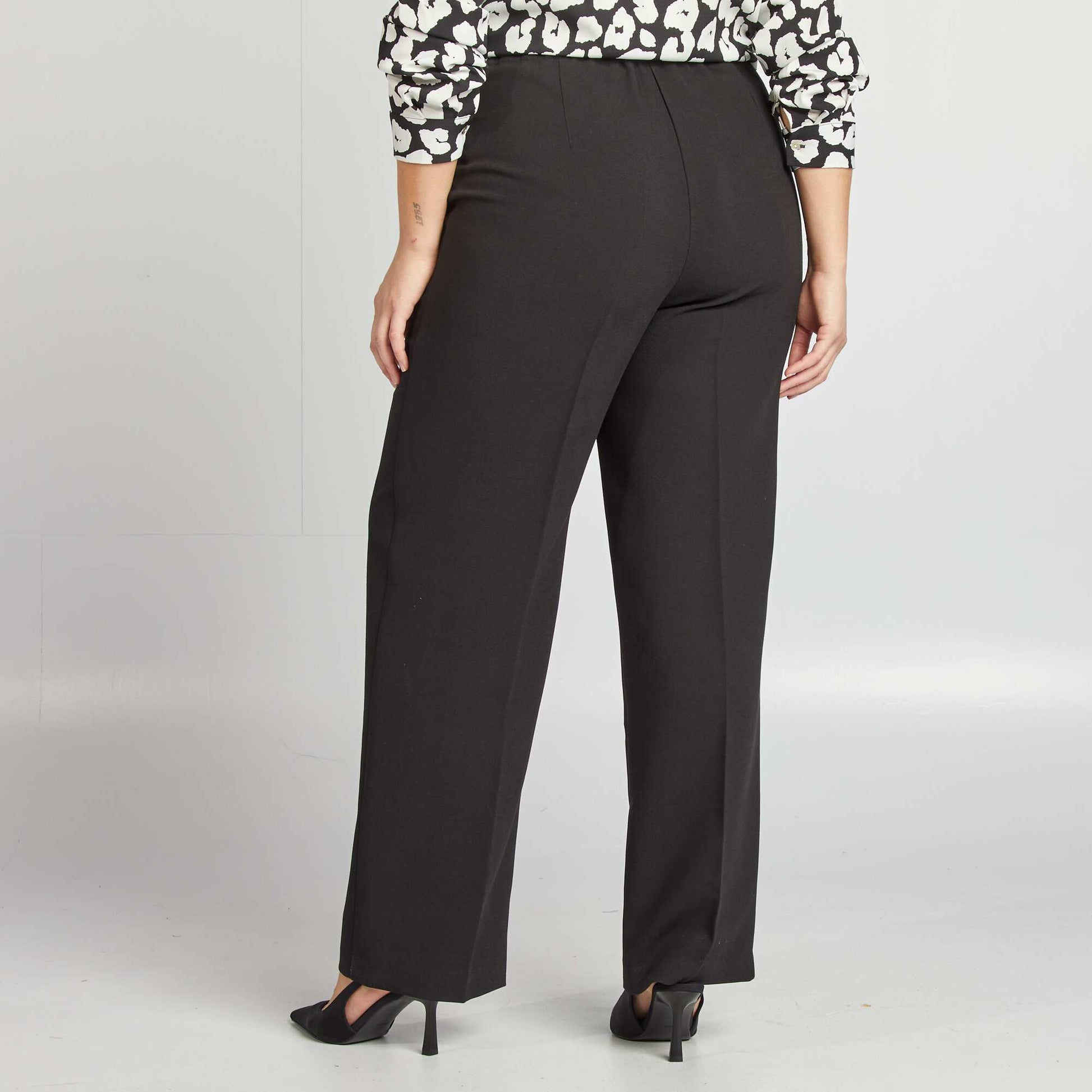 Pantalon à pinces NOIR