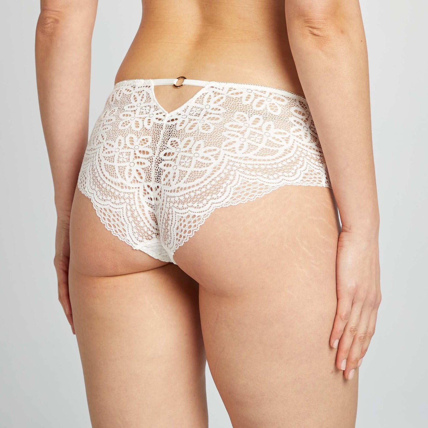 Shorty en dentelle BLANC