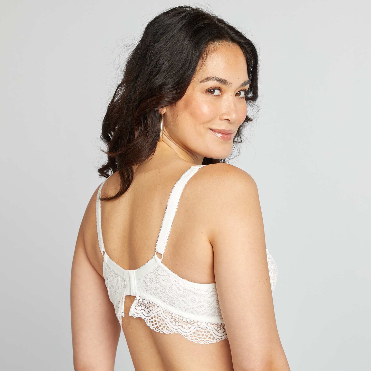 Soutien-gorge en dentelle D&E BLANC