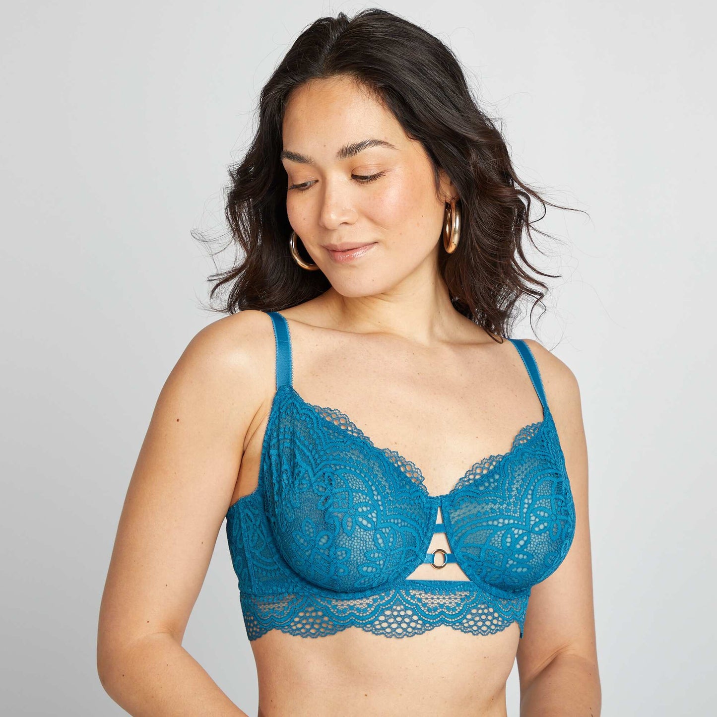 Soutien-gorge en dentelle D&E BLEU