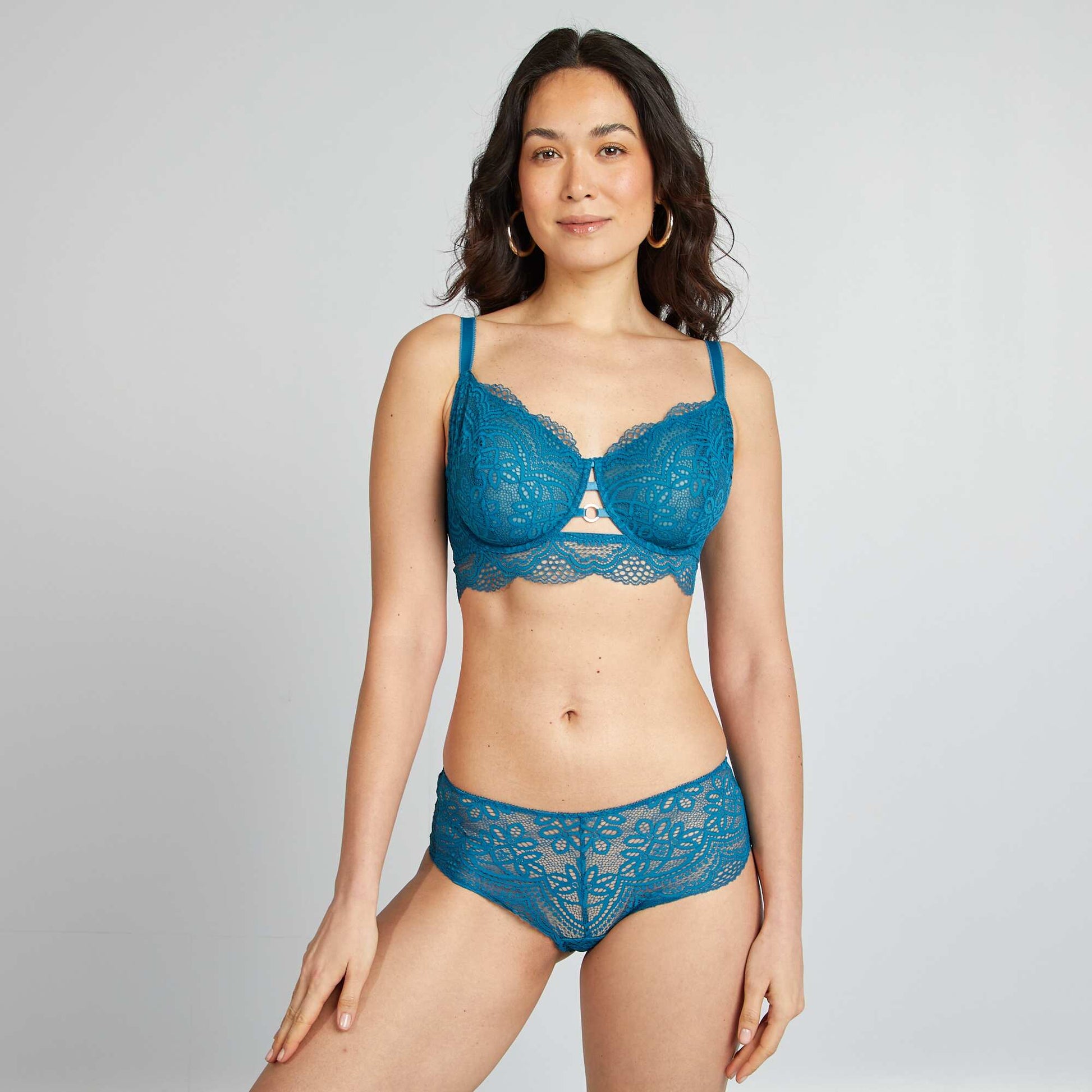 Soutien-gorge en dentelle D&E BLEU