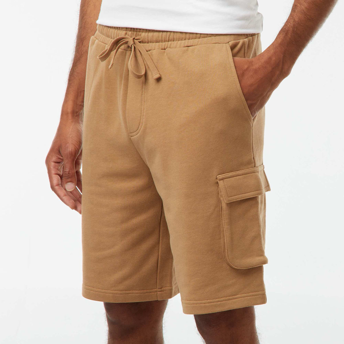 Bermuda en molleton léger multipoches BEIGE