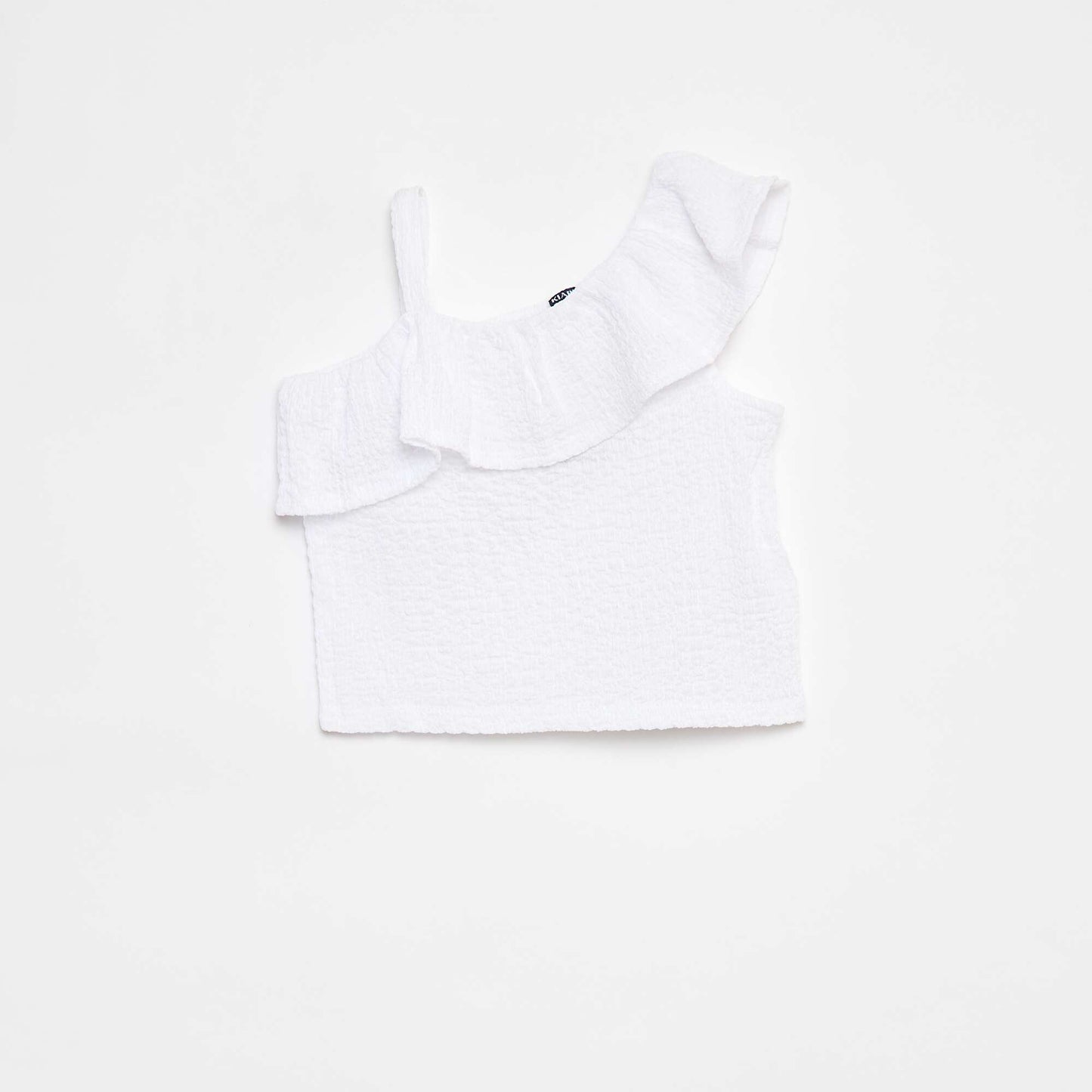 Débardeur stretch en maille gaufrée BLANC