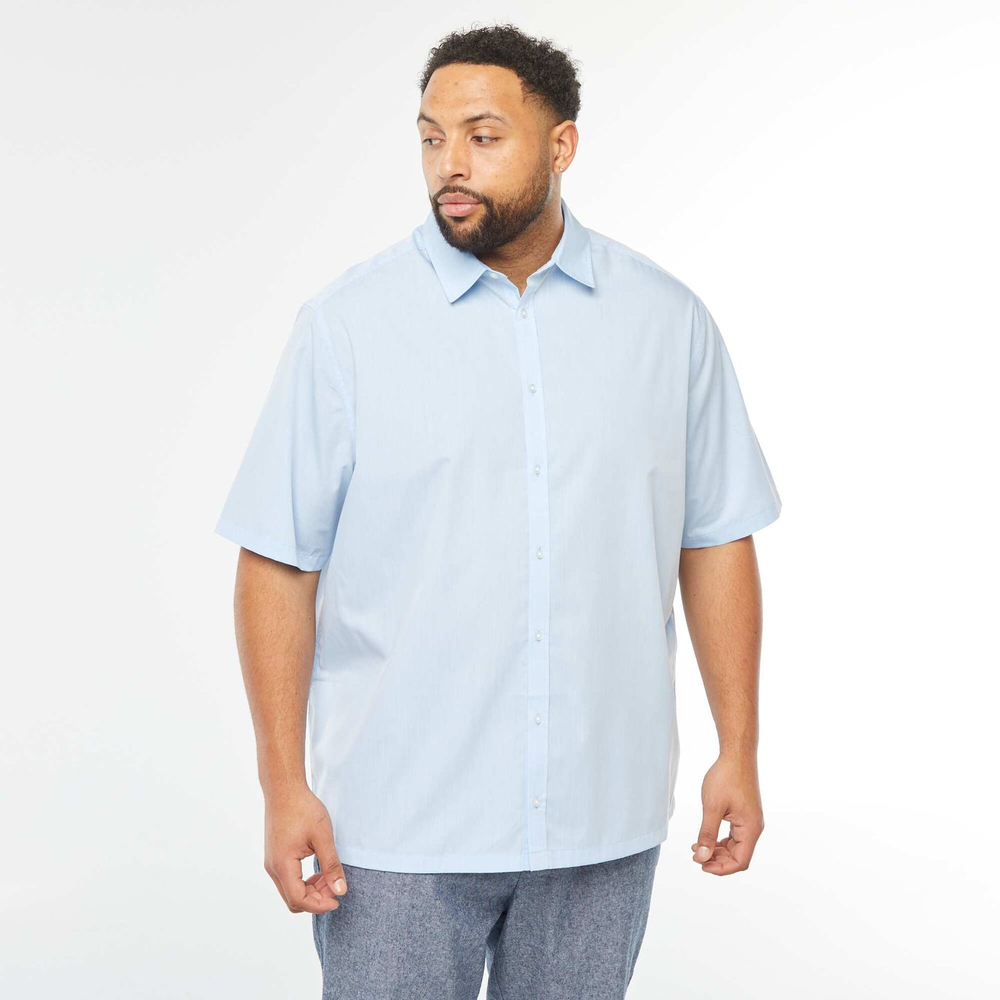 Chemise manches courtes comfort fit BLEU